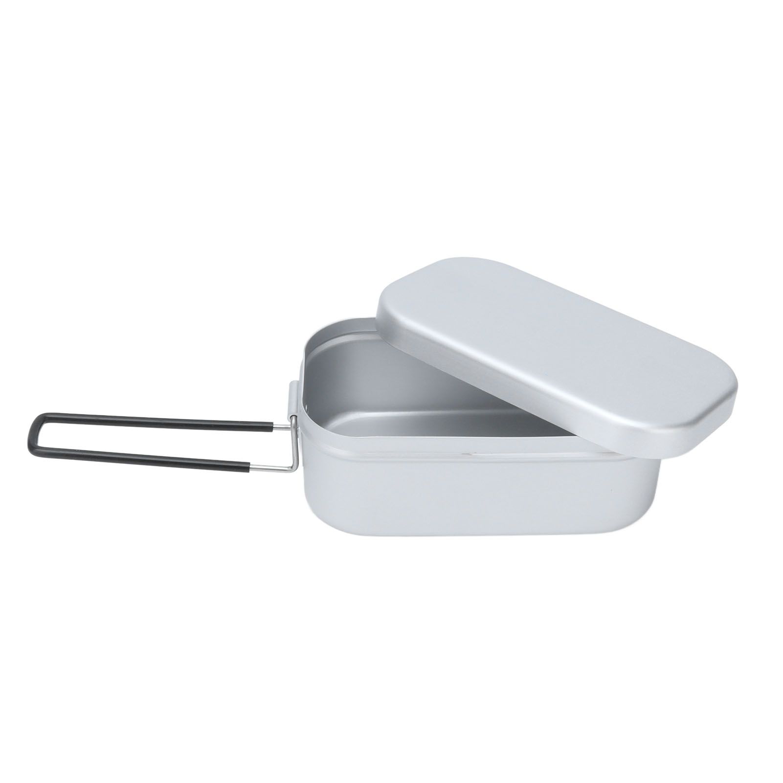 800ml Aluminum Lunch Box with Lid Rectangular Portable Bento Box for Outdoor view 3