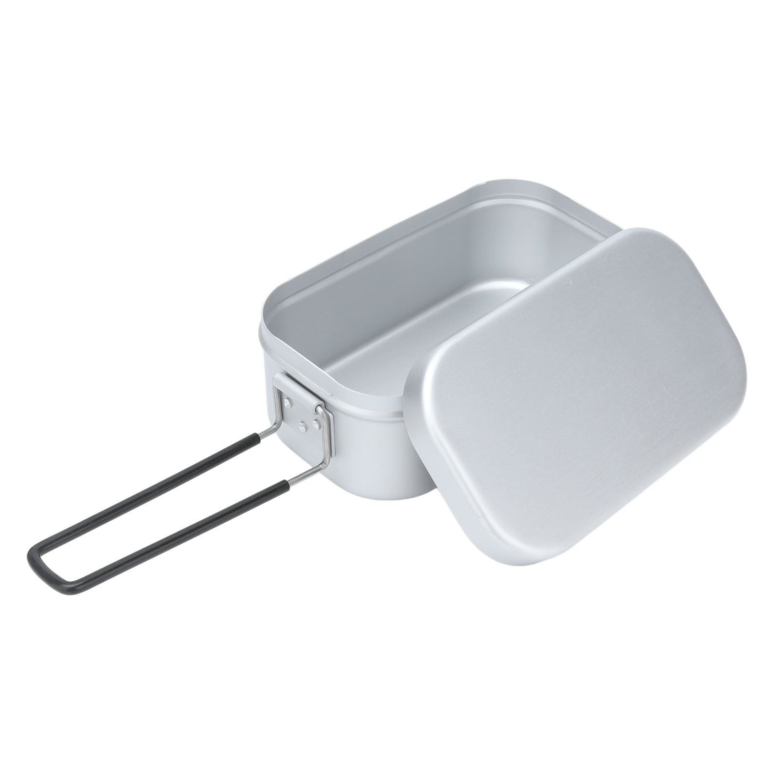 800ml Aluminum Lunch Box with Lid Rectangular Portable Bento Box for Outdoor view 4