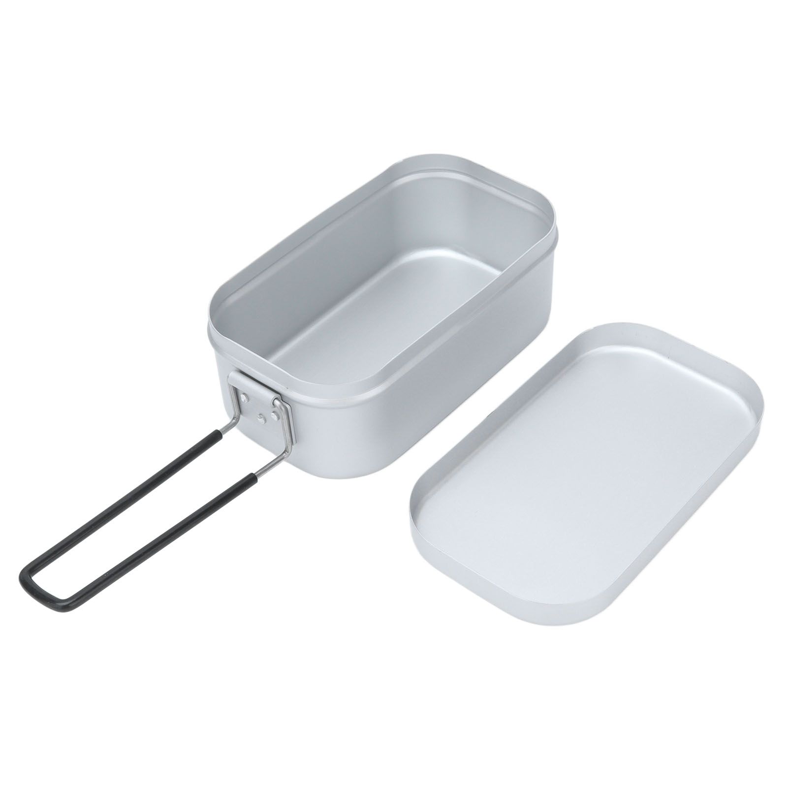 800ml Aluminum Lunch Box with Lid Rectangular Portable Bento Box for Outdoor view 5
