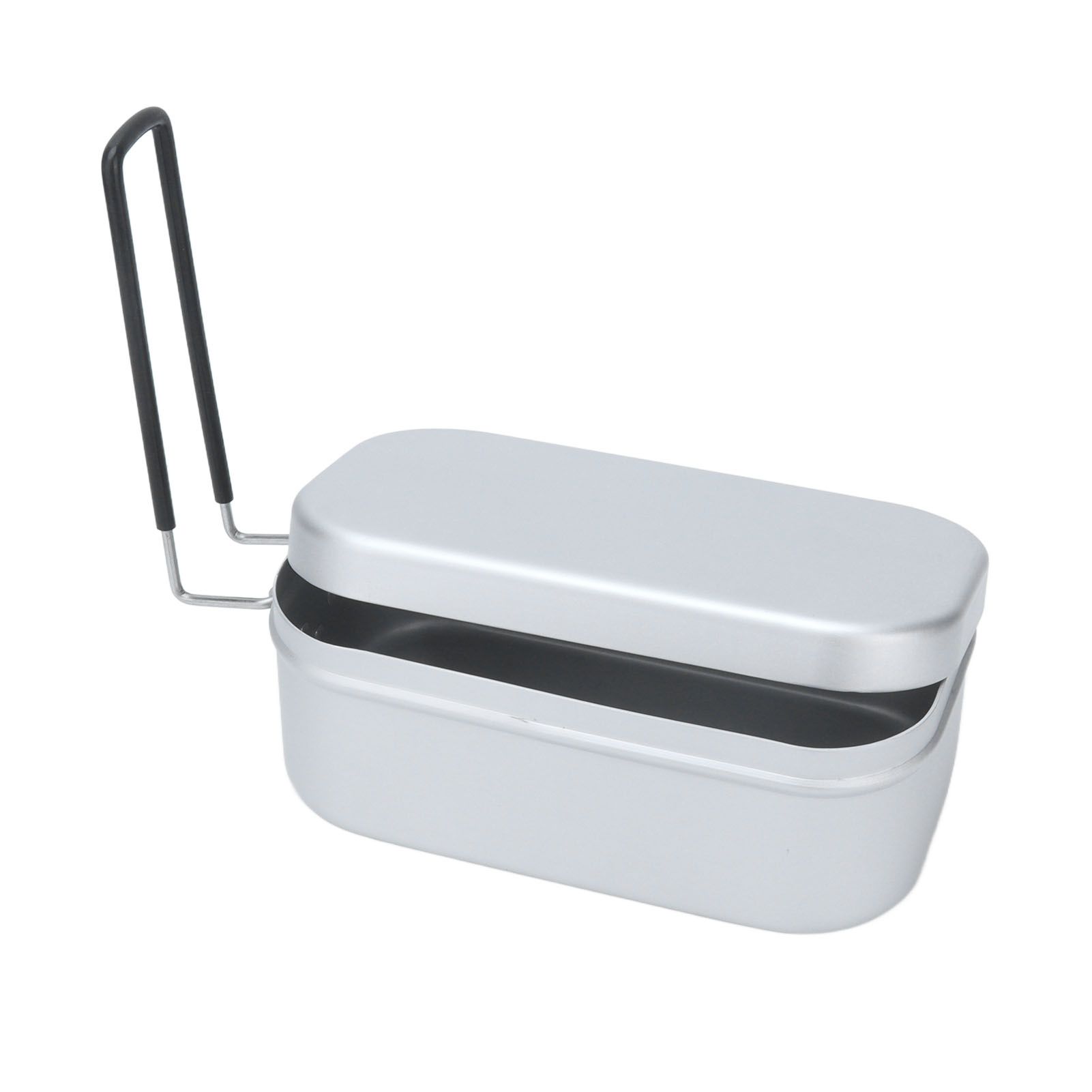 800ml Aluminum Lunch Box with Lid Rectangular Portable Bento Box for Outdoor view 7
