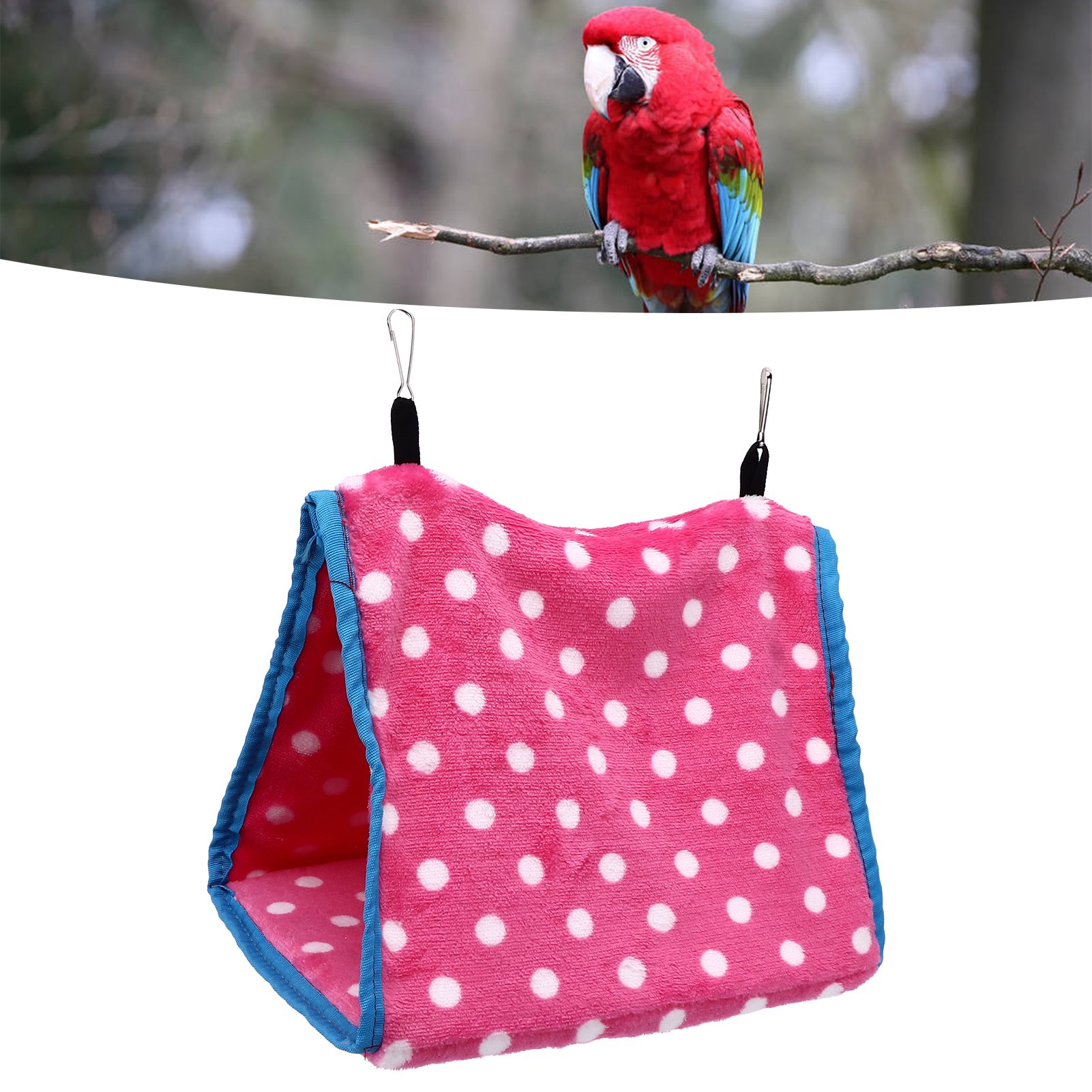 Bird Bed Foldable Portable Comfortable Flannel Triangular Hanging Bird Hammock view 11