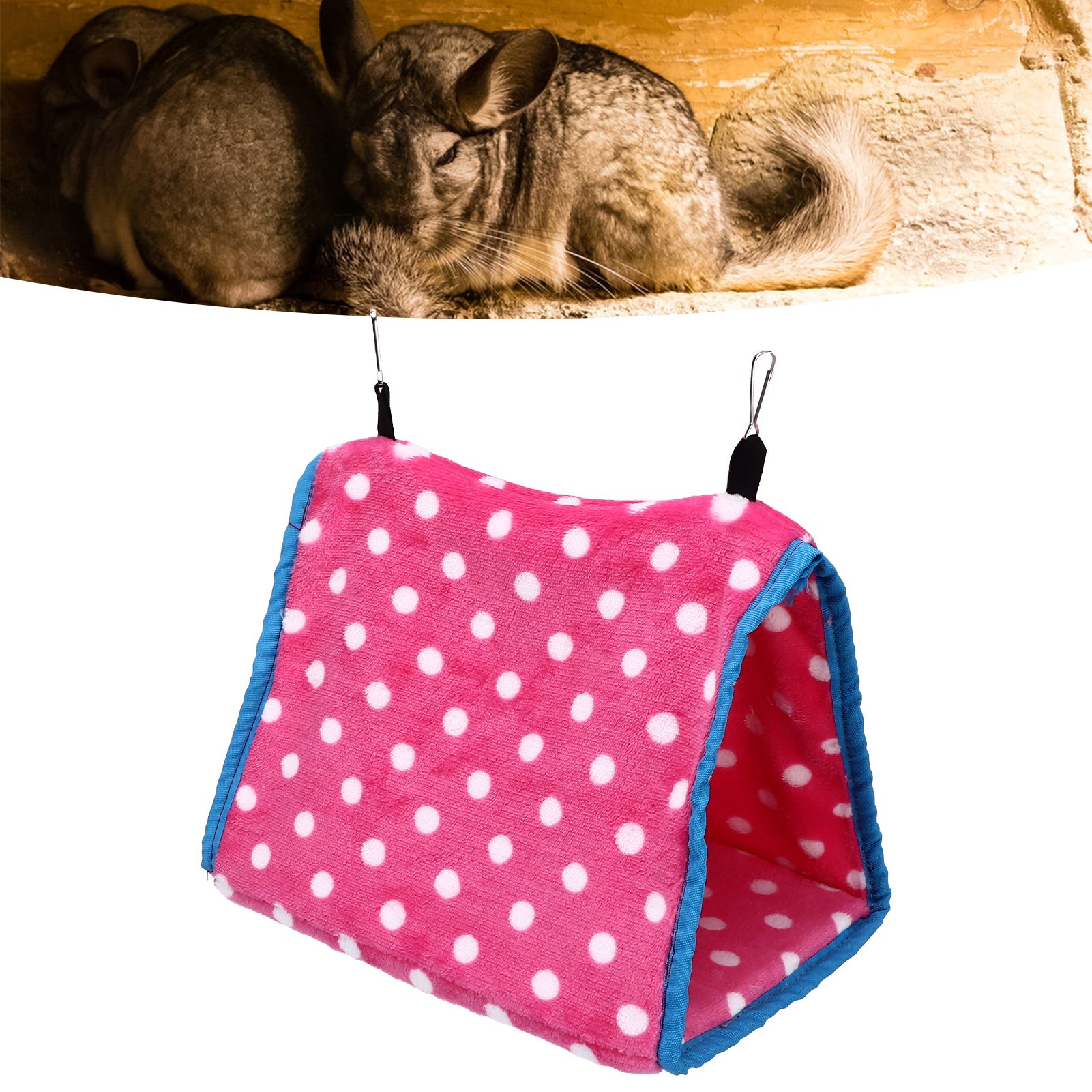 Bird Bed Foldable Portable Comfortable Flannel Triangular Hanging Bird Hammock view 12