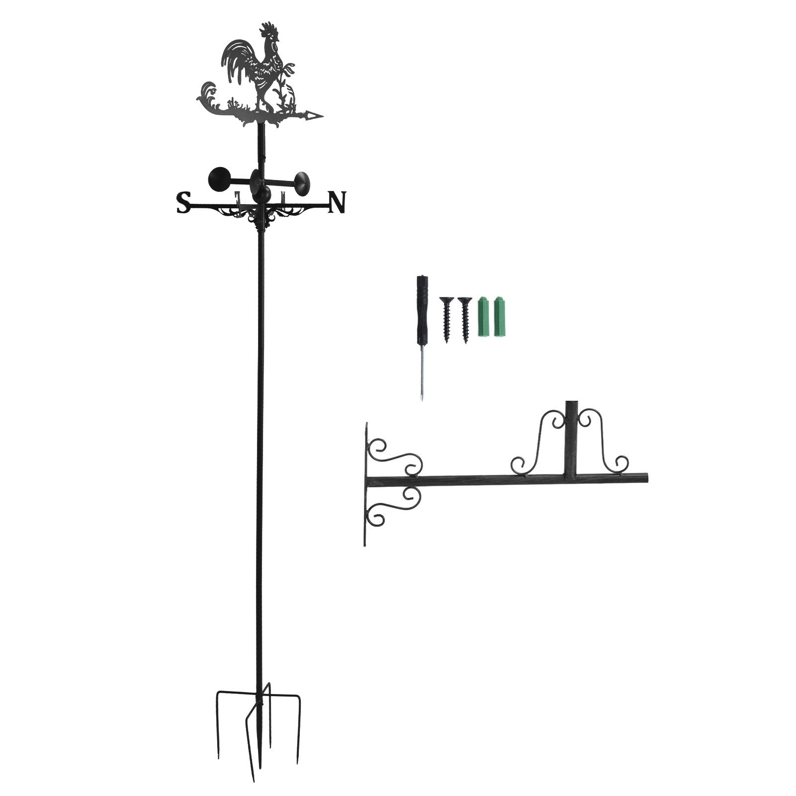 Lawn Direction Mark Garden Wrought Iron Direction Mark for Outdoor Decoration — image 1