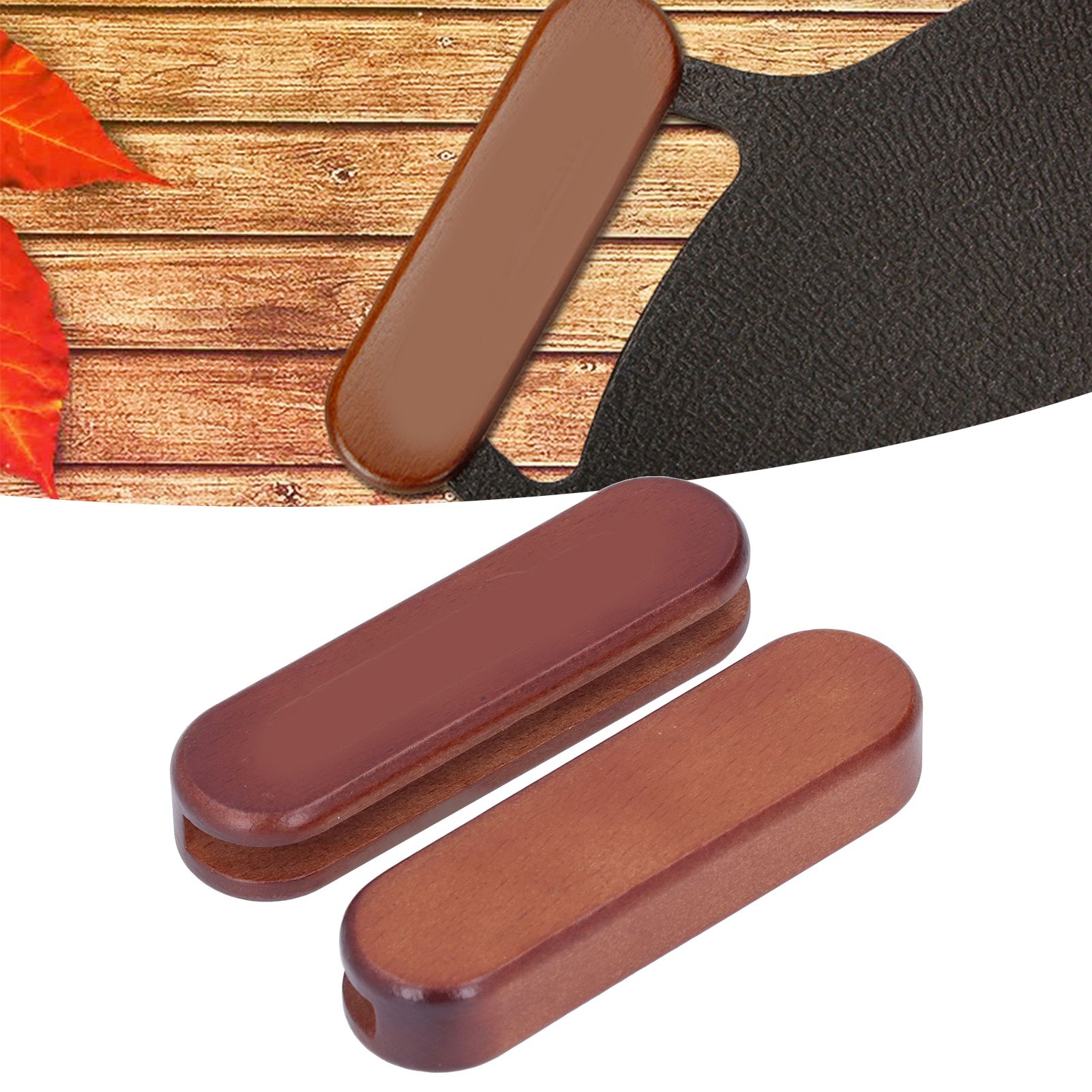 2Pcs Bakeware Wood Handle Prevent Scalding Portable Cookware Wood Handle for view 12