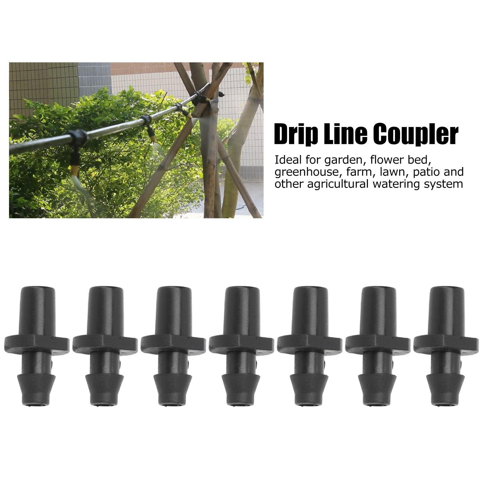 200Pcs/Set Drip Irrigation Barbed Coupling Fitting Connector Garden Watering view 14