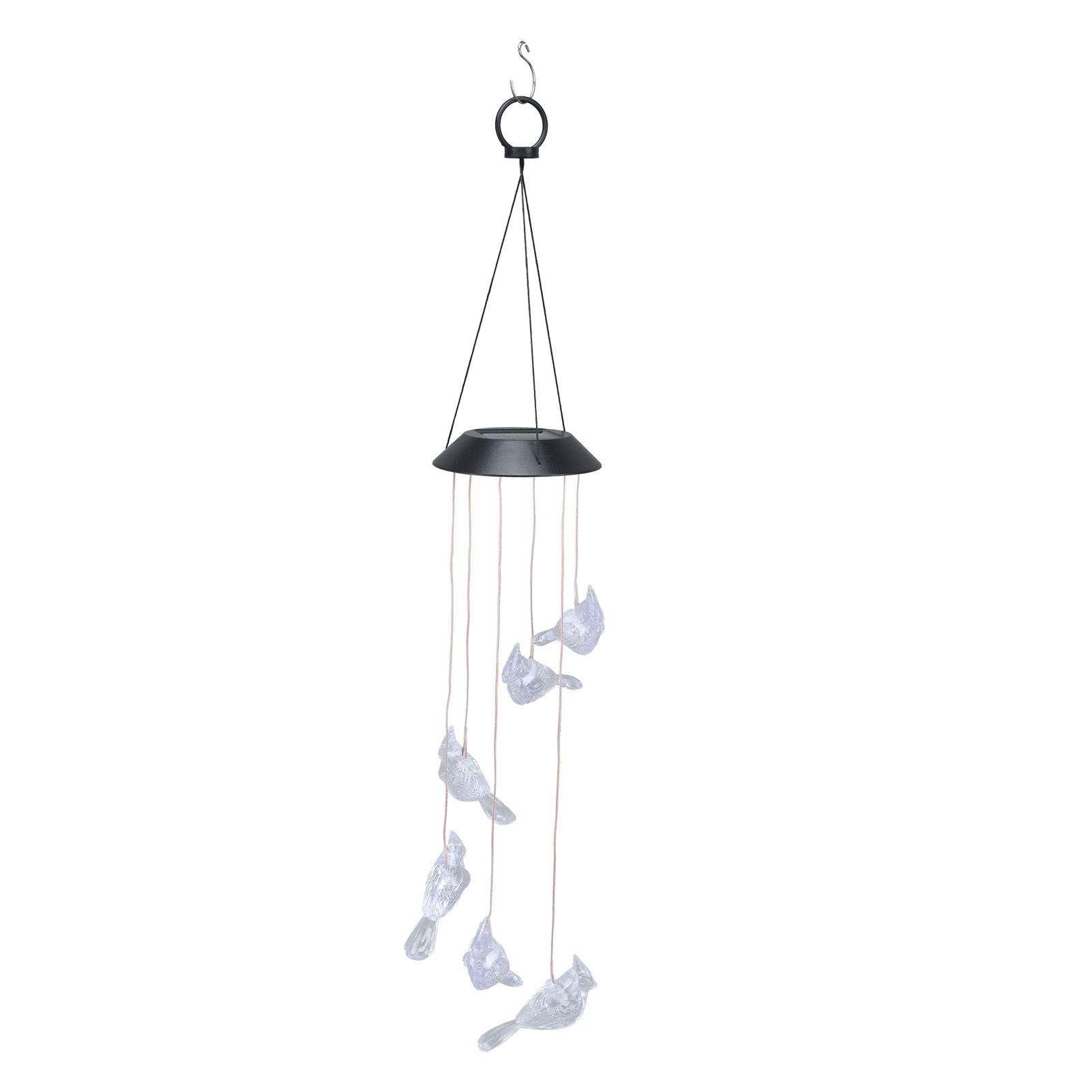 LED Solar Wind Chimes Color Change Waterproof Bird Wind Chimes Light for