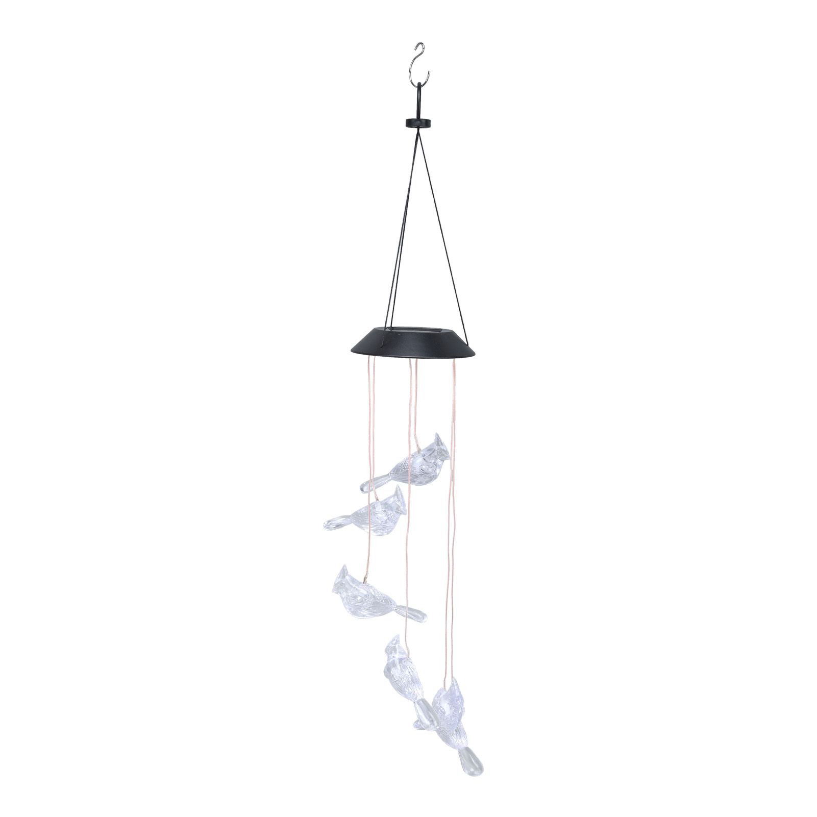 LED Solar Wind Chimes Color Change Waterproof Bird Wind Chimes Light for view 3