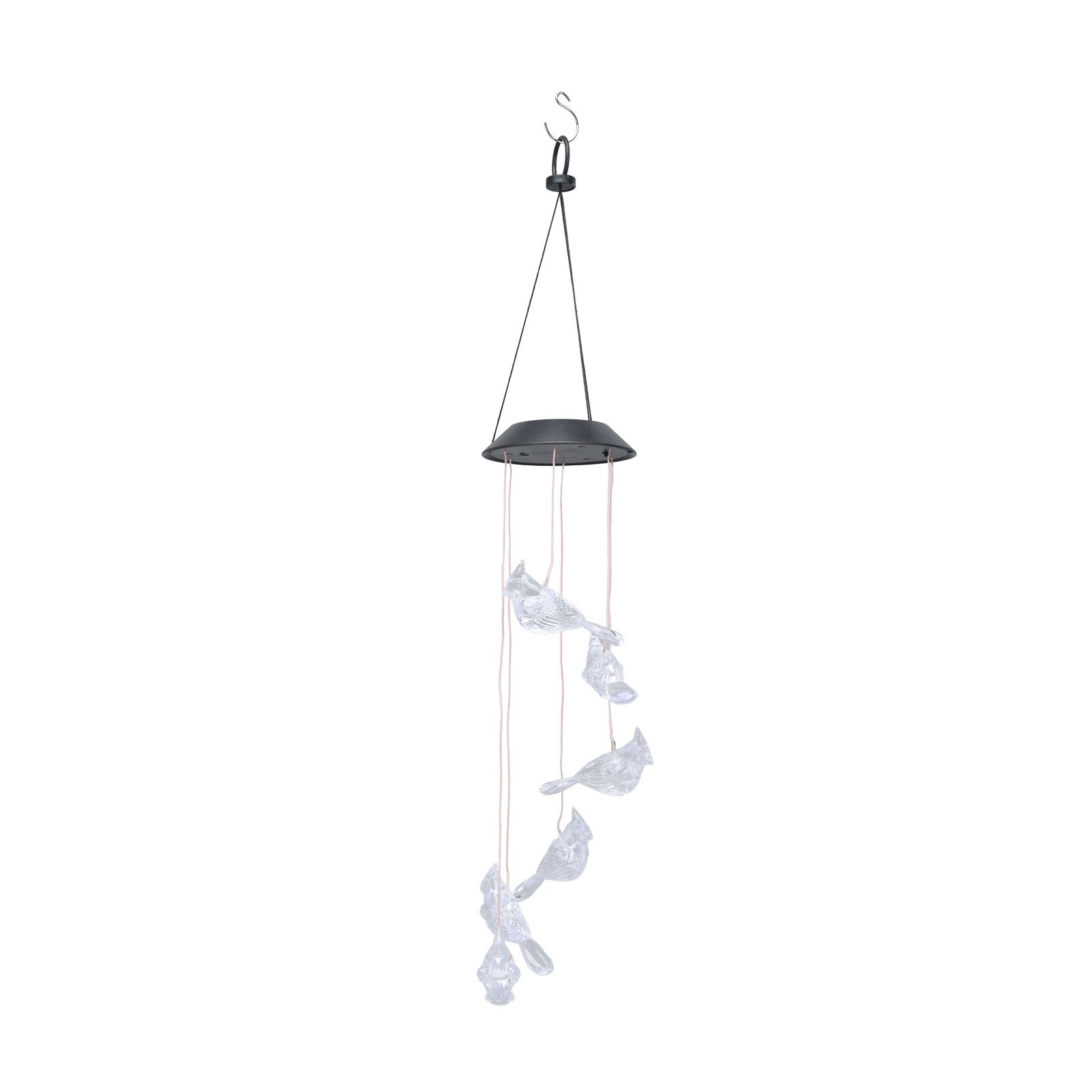 LED Solar Wind Chimes Color Change Waterproof Bird Wind Chimes Light for view 4