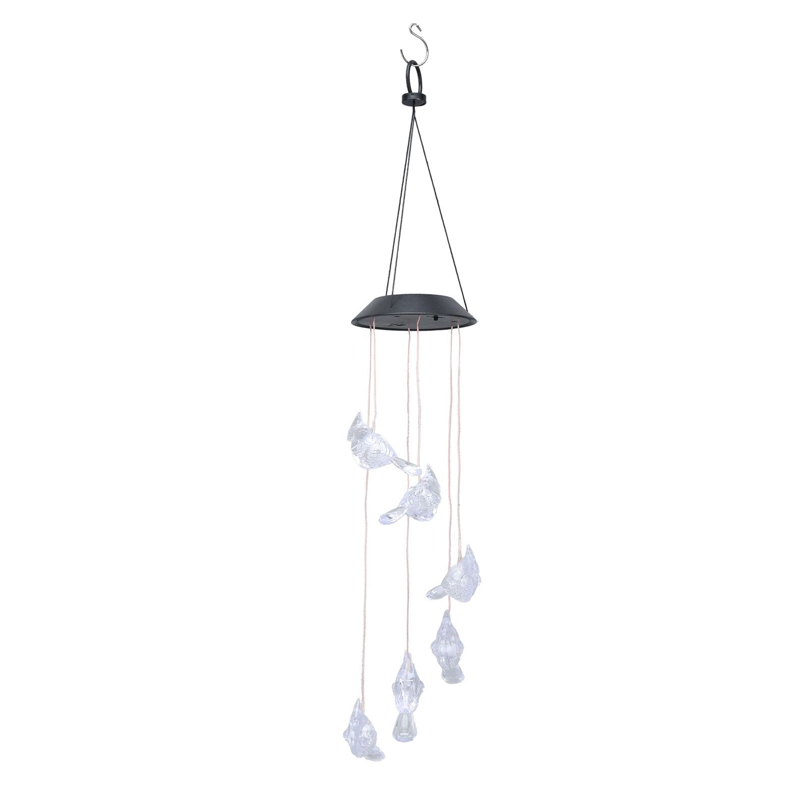 LED Solar Wind Chimes Color Change Waterproof Bird Wind Chimes Light for view 6