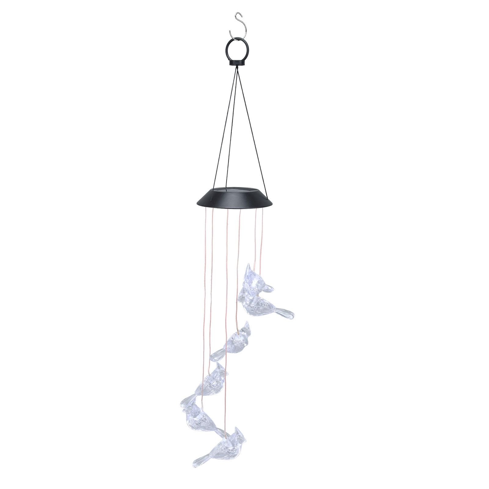 LED Solar Wind Chimes Color Change Waterproof Bird Wind Chimes Light for view 7