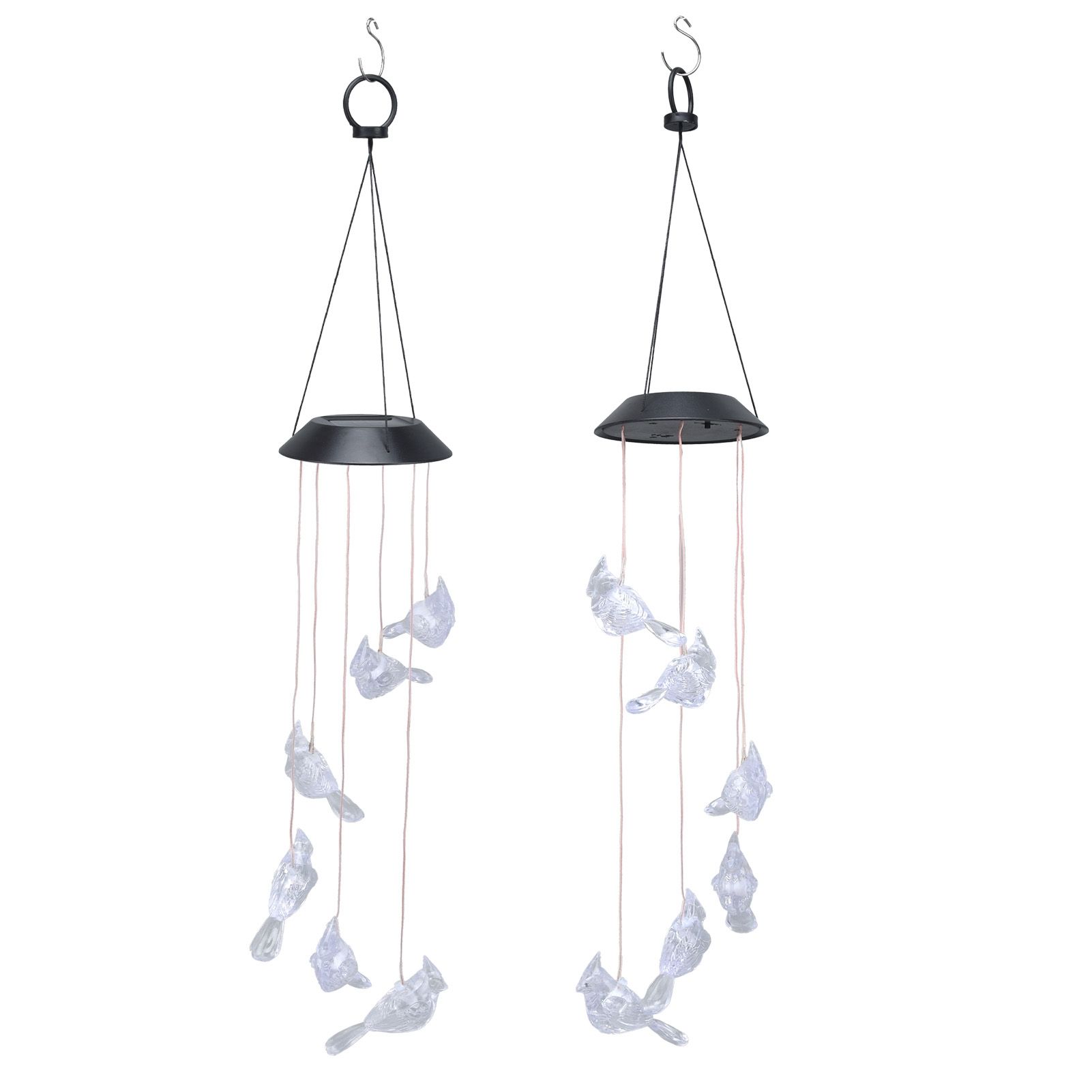 LED Solar Wind Chimes Color Change Waterproof Bird Wind Chimes Light for view 10