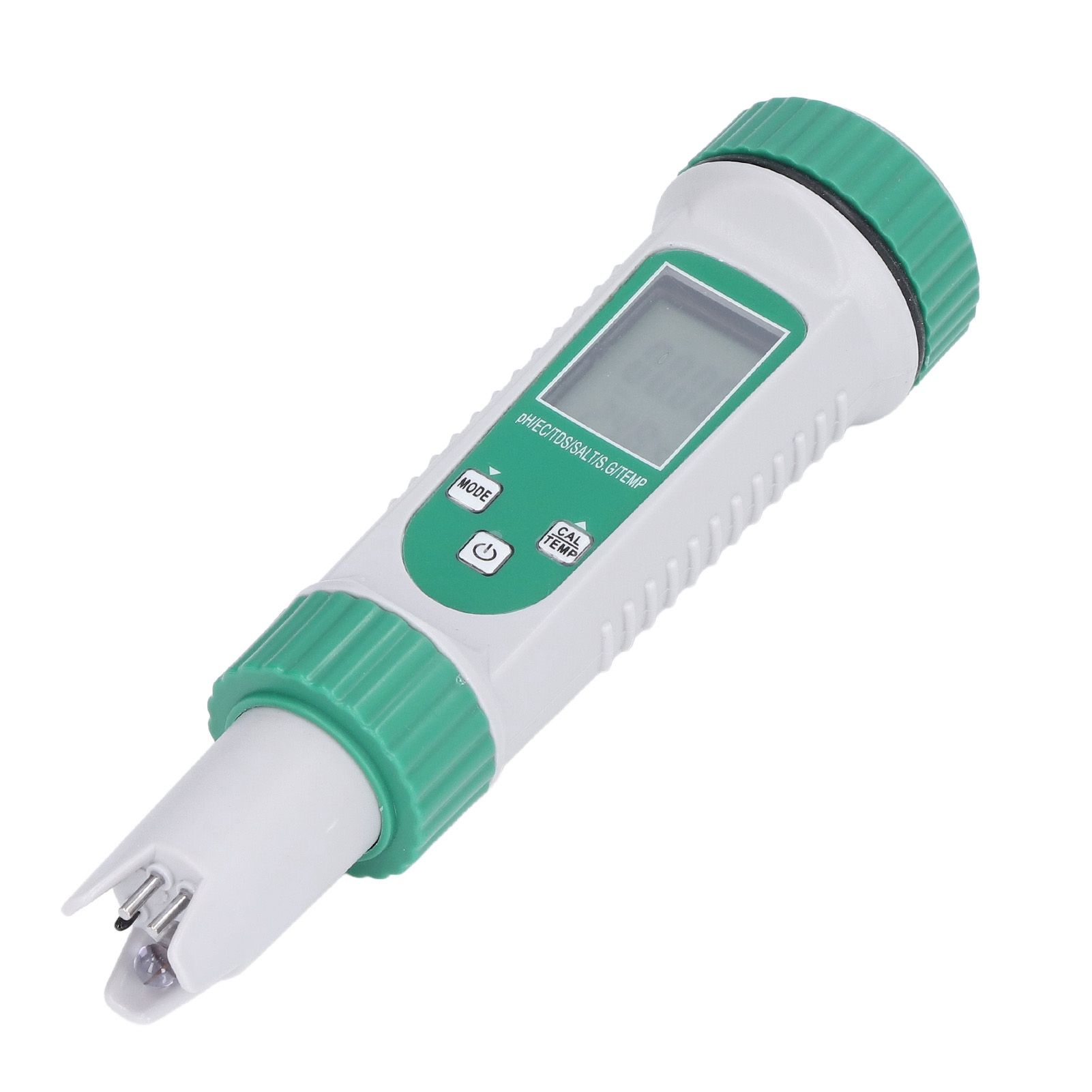 6 in 1 Water Quality Tester PH EC TDS SALT S.G Temperature LCD Screen White view 13