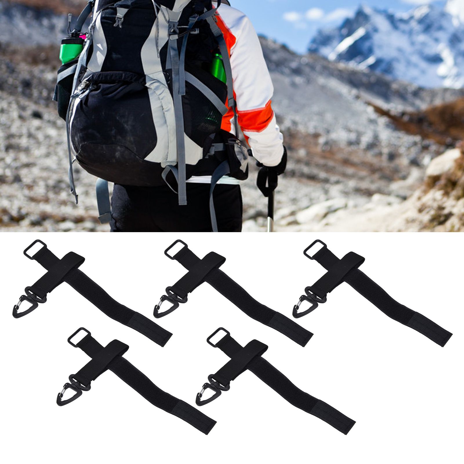 5pcs/set Multipurpose Glove Hanging Buckle Adjustable Nylon Glove Hook Safety view 11