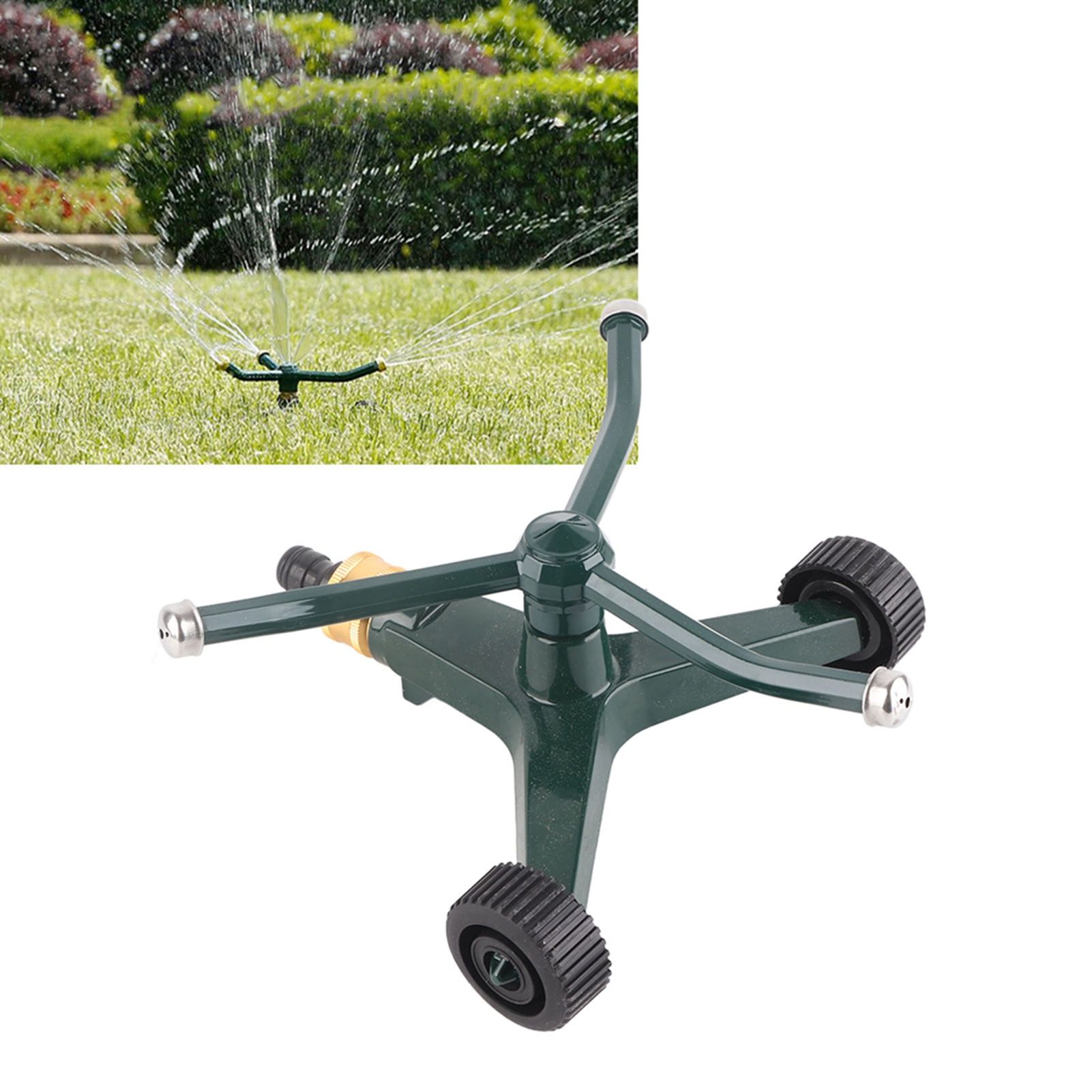 Metal Three Arm Sprinkler with G3/4 Connector Rustproof 360° Rotating Irrigate view 11