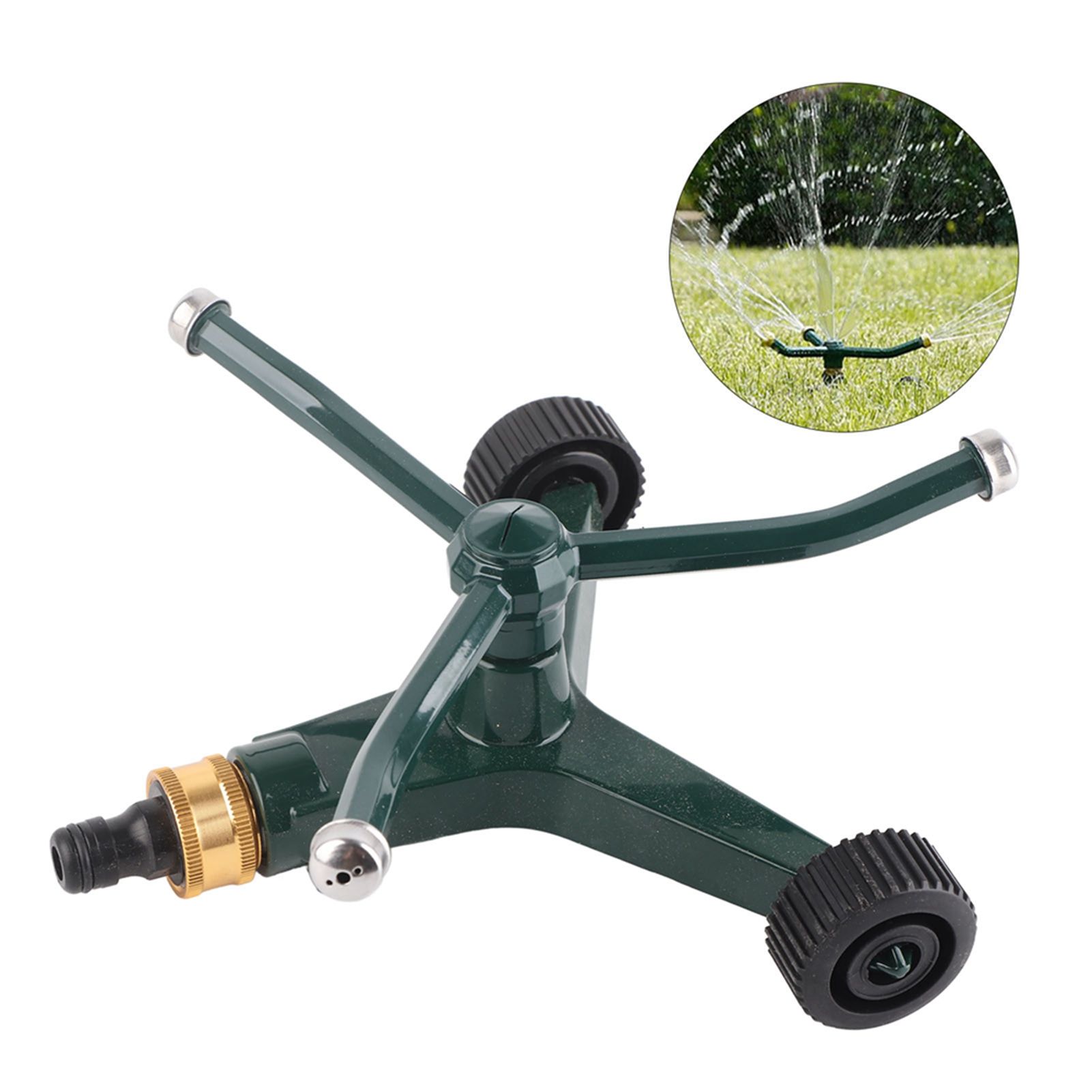 Metal Three Arm Sprinkler with G3/4 Connector Rustproof 360° Rotating Irrigate view 12