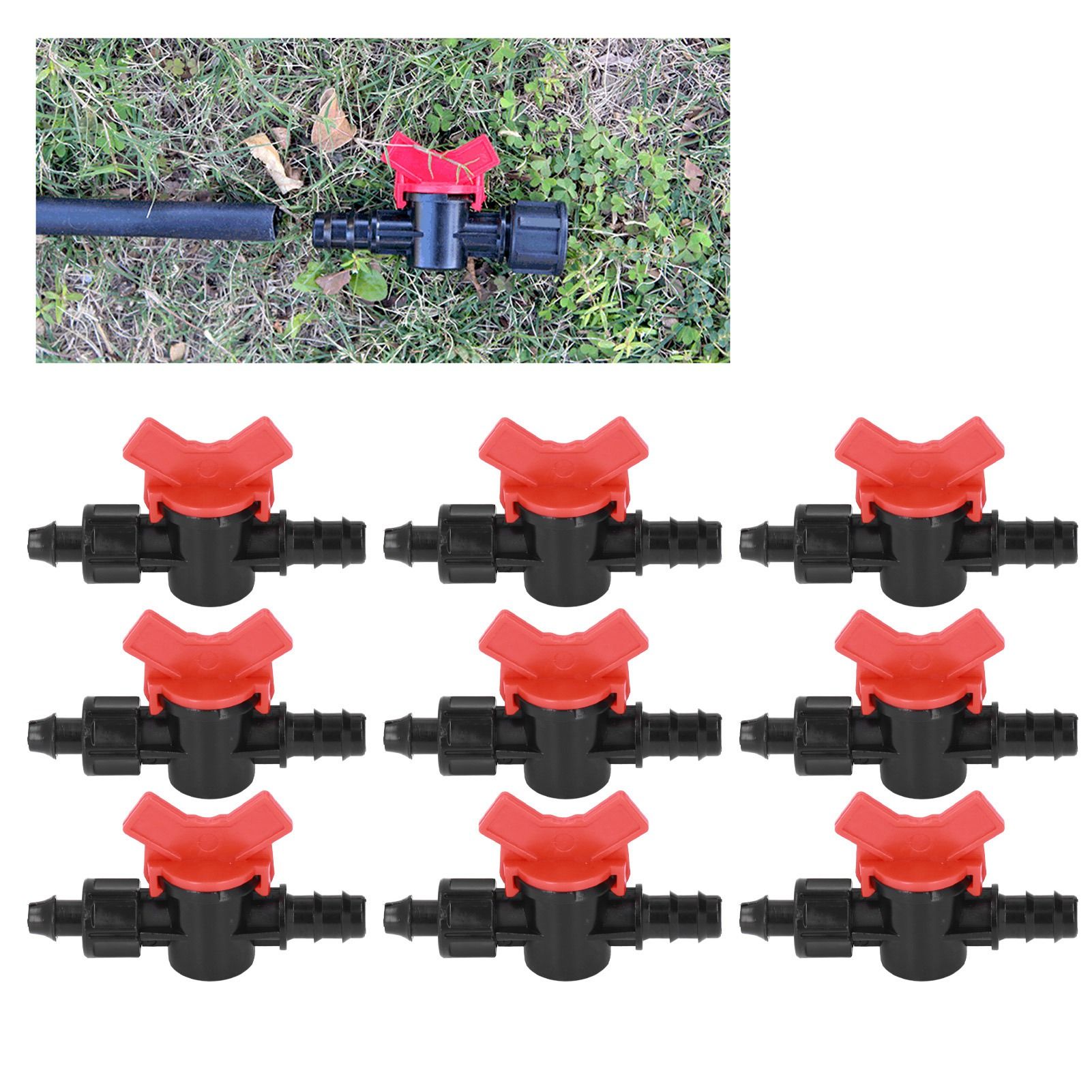10Pcs Barbed Ball Valve 5/8inch Adjustable Prevent Leakage Drip Irrigation view 11
