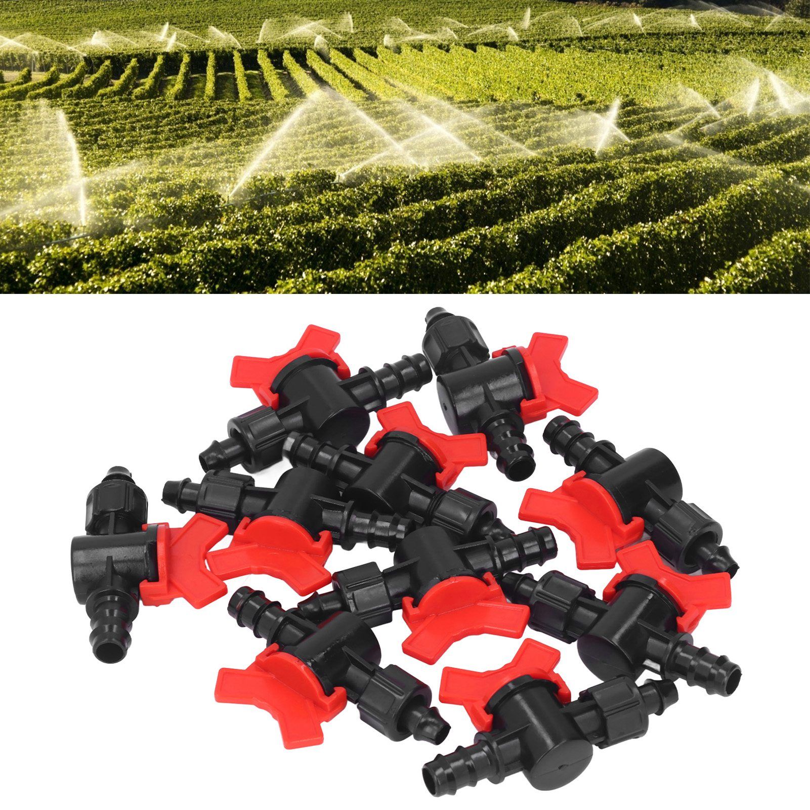 10Pcs Barbed Ball Valve 5/8inch Adjustable Prevent Leakage Drip Irrigation view 12