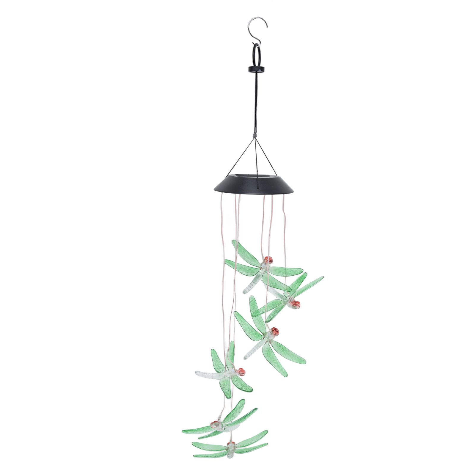 Solar Wind Chimes Photosensitive Design Waterproof Automatic Operation Green view 3