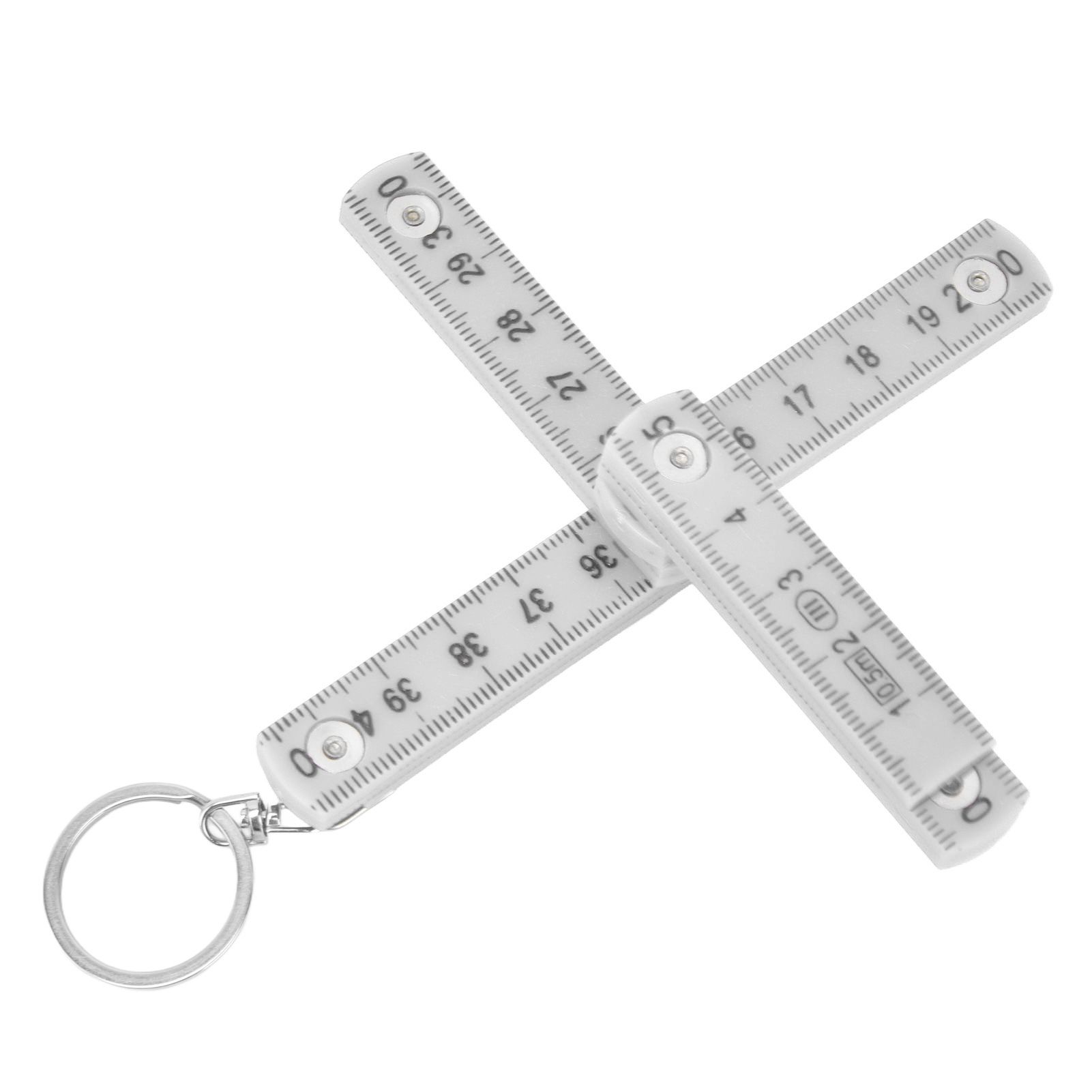 2Pcs ABS Folding Ruler Portable 0.5m Foldable Ruler with Key Ring for view 2