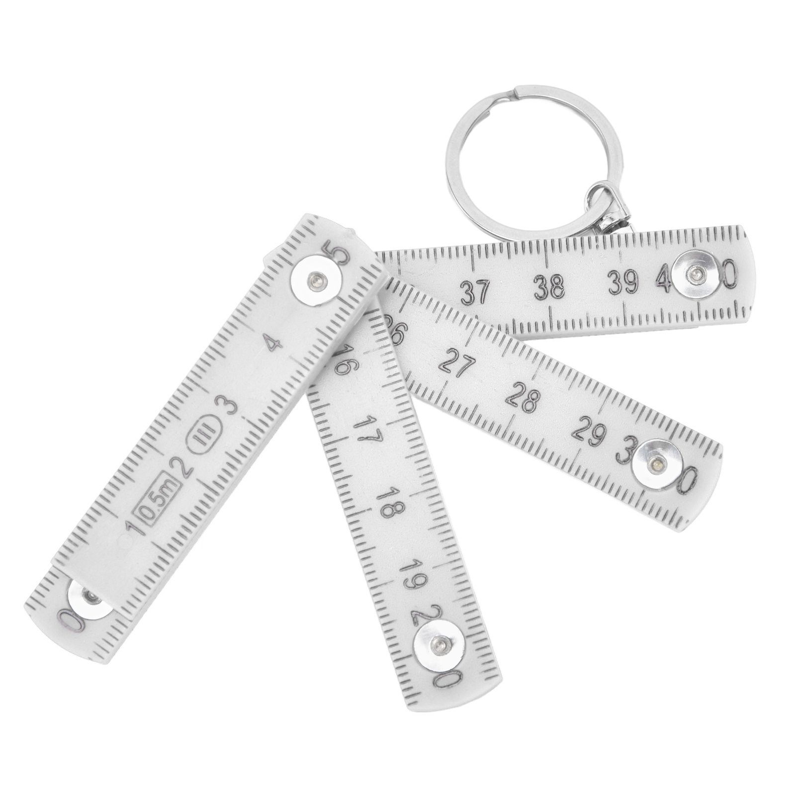 2Pcs ABS Folding Ruler Portable 0.5m Foldable Ruler with Key Ring for view 6