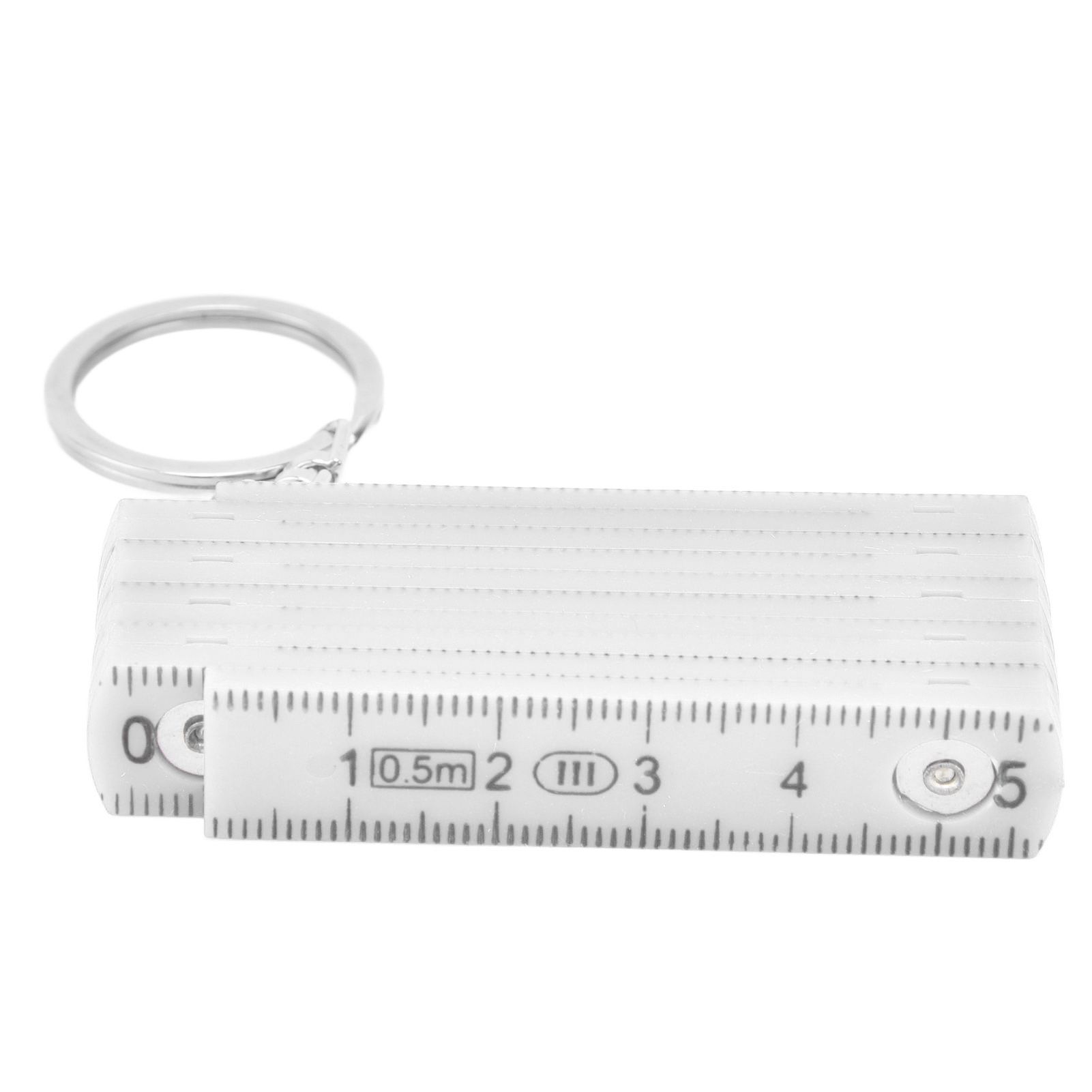 2Pcs ABS Folding Ruler Portable 0.5m Foldable Ruler with Key Ring for view 8