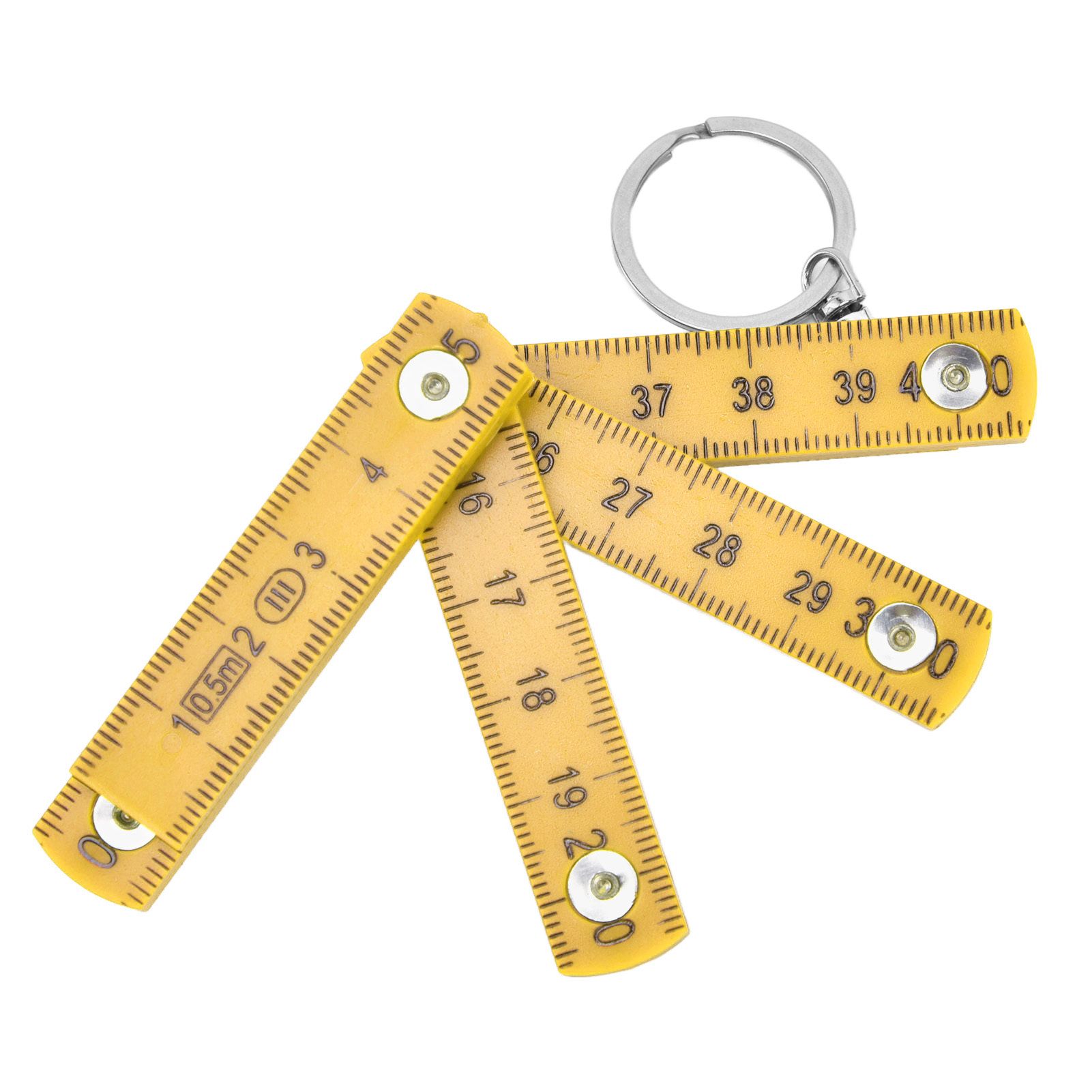 2Pcs ABS Folding Ruler Portable 0.5m Foldable Ruler with Key Ring for view 6