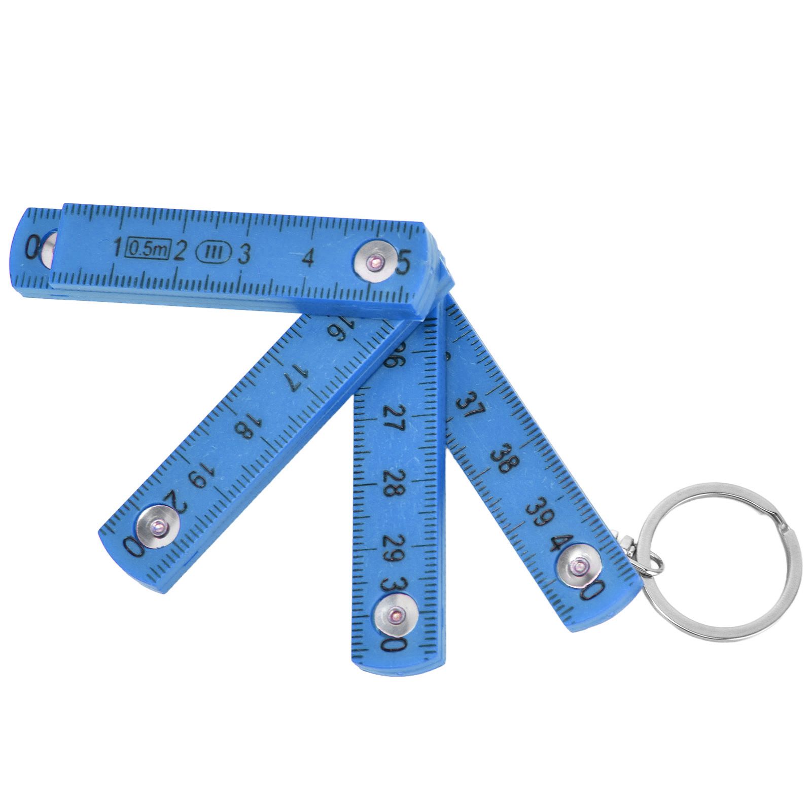 2Pcs ABS Folding Ruler Portable 0.5m Foldable Ruler with Key Ring for view 4