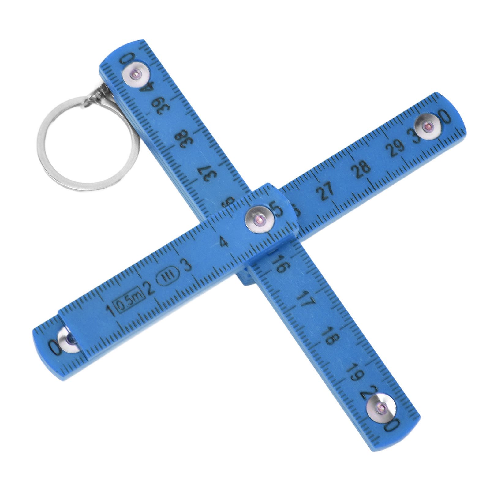 2Pcs ABS Folding Ruler Portable 0.5m Foldable Ruler with Key Ring for view 5