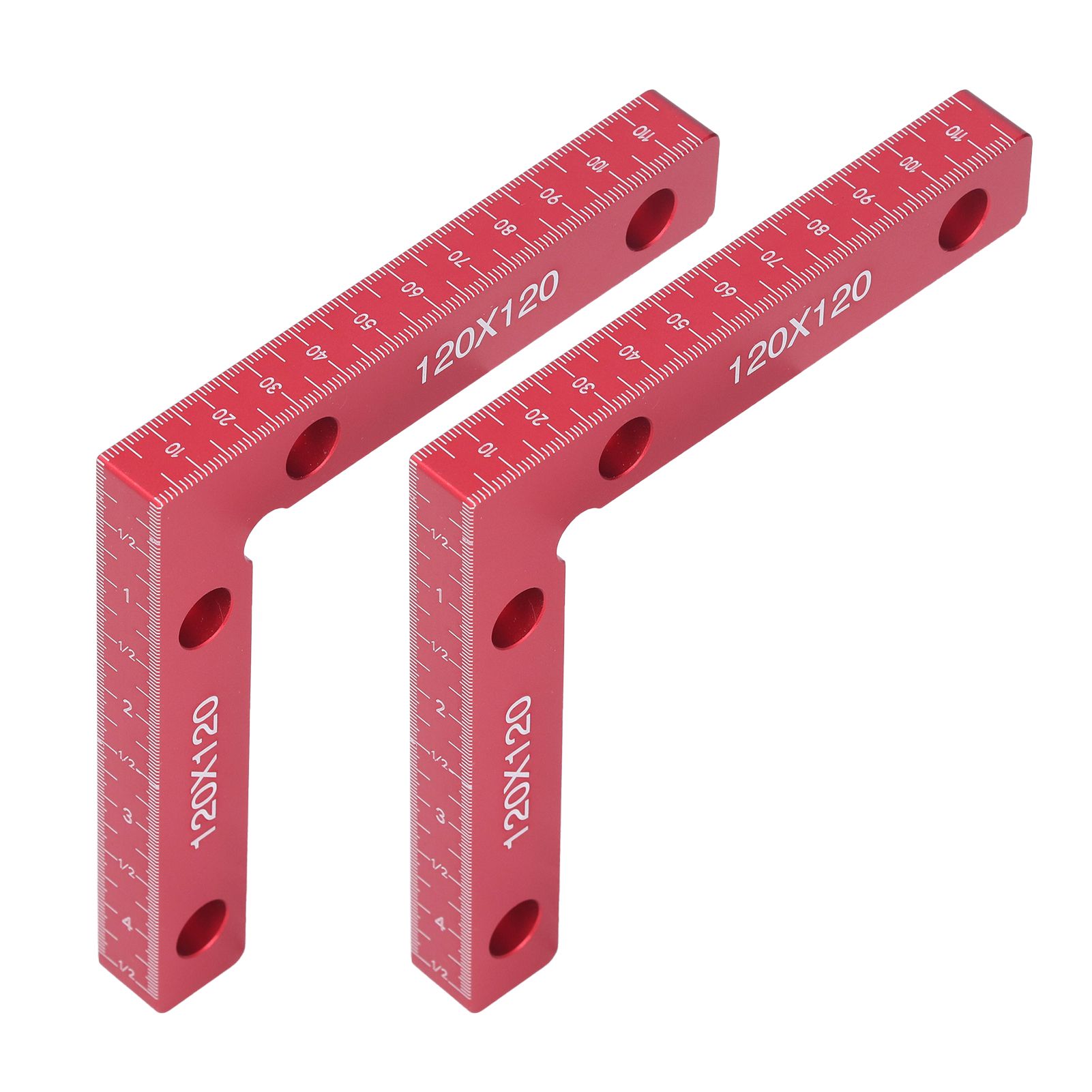 2pcs Right Angle Clamps Aluminum Alloy Material Anodized Clear Scale Red 90 view 4