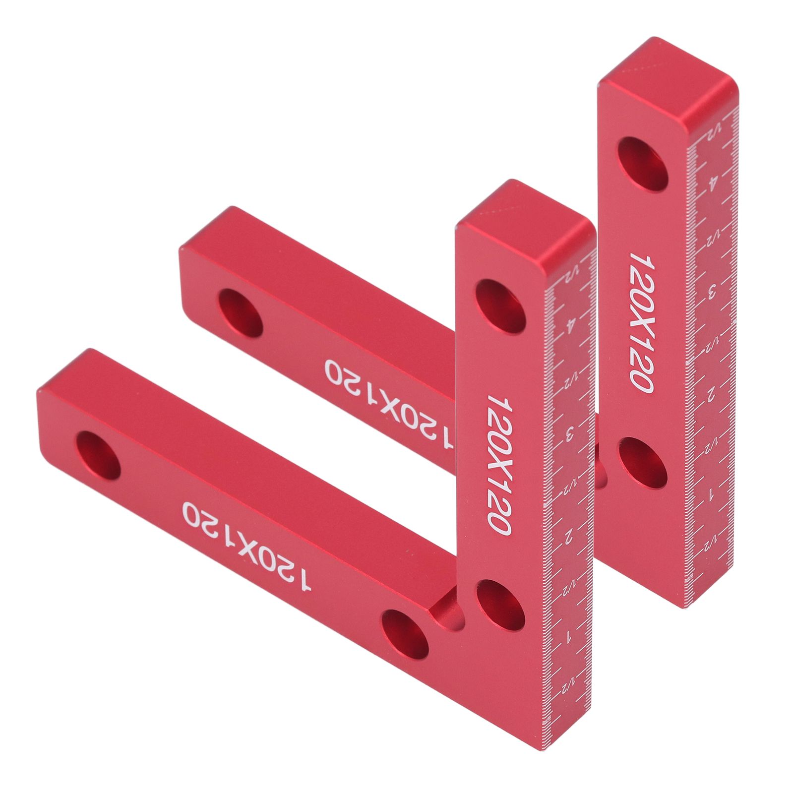 2pcs Right Angle Clamps Aluminum Alloy Material Anodized Clear Scale Red 90 view 5