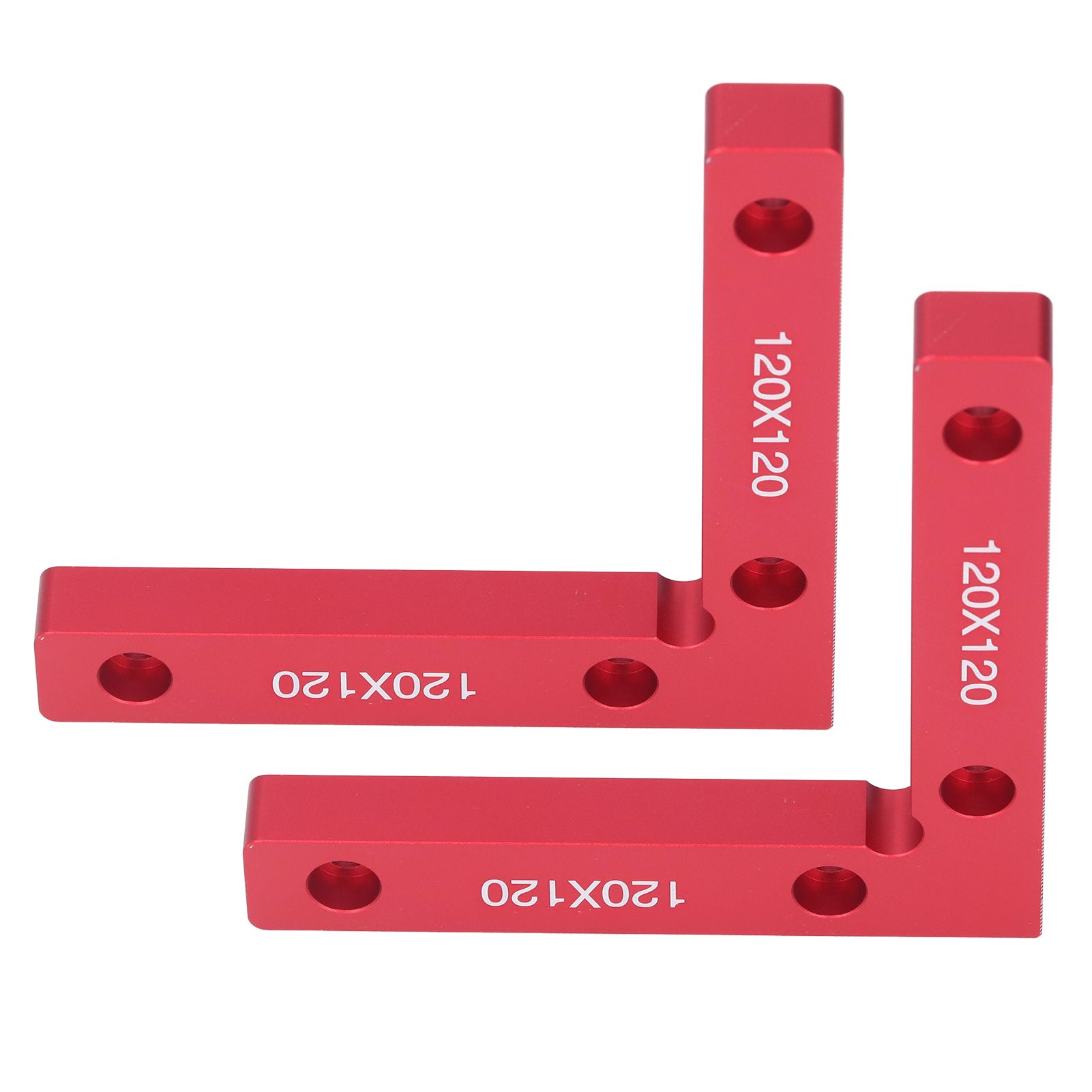 2pcs Right Angle Clamps Aluminum Alloy Material Anodized Clear Scale Red 90 view 6