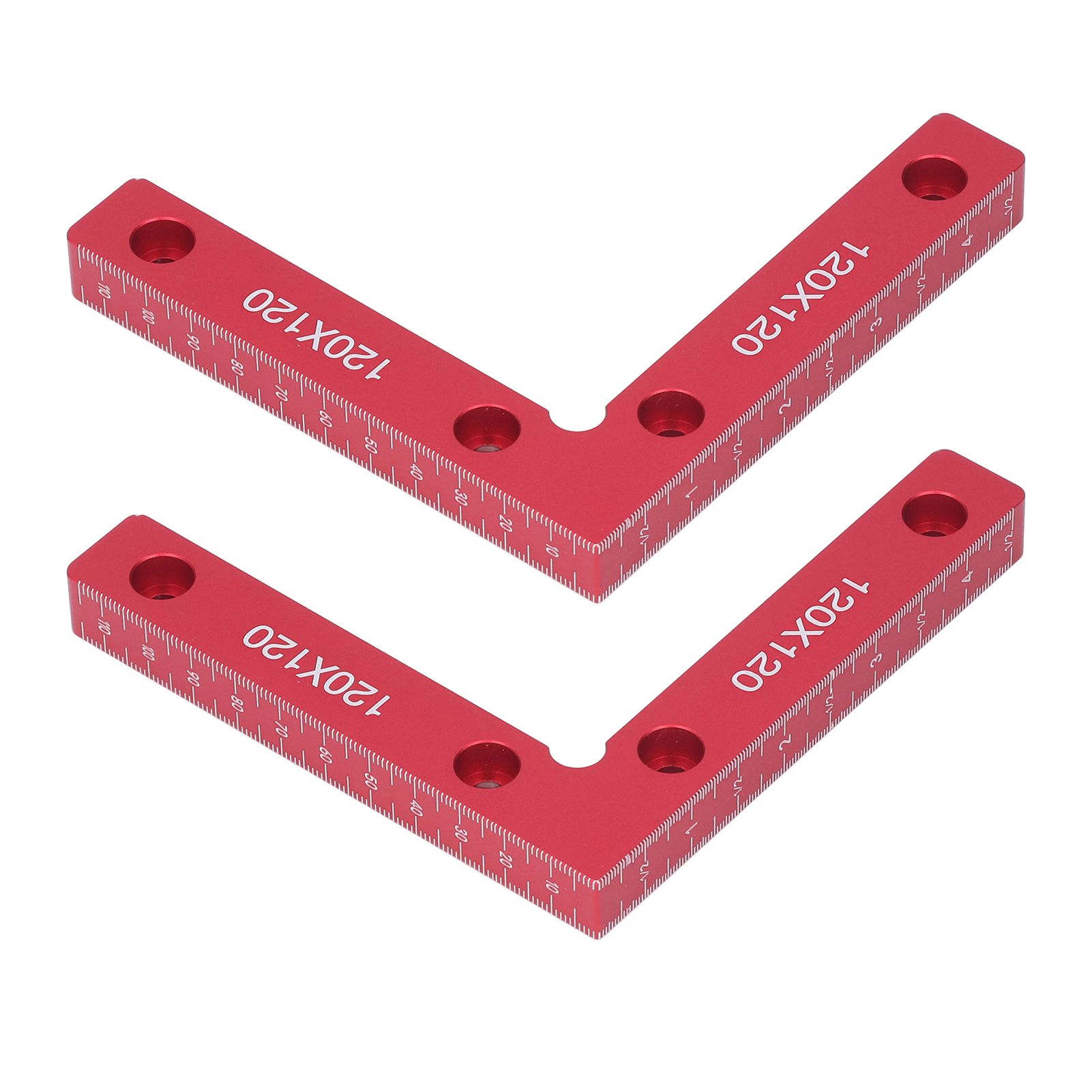 2pcs Right Angle Clamps Aluminum Alloy Material Anodized Clear Scale Red 90 view 9