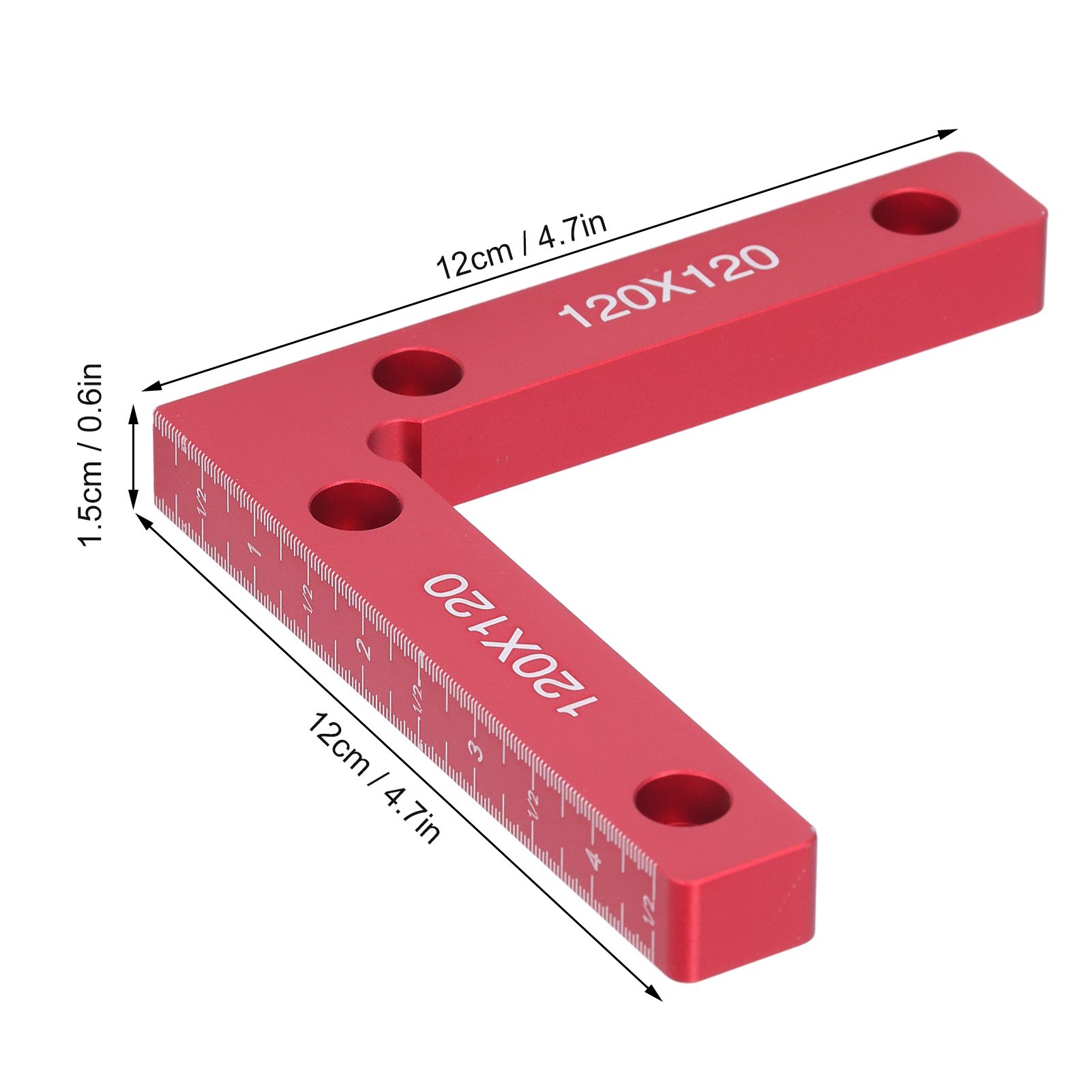 2pcs Right Angle Clamps Aluminum Alloy Material Anodized Clear Scale Red 90 view 13