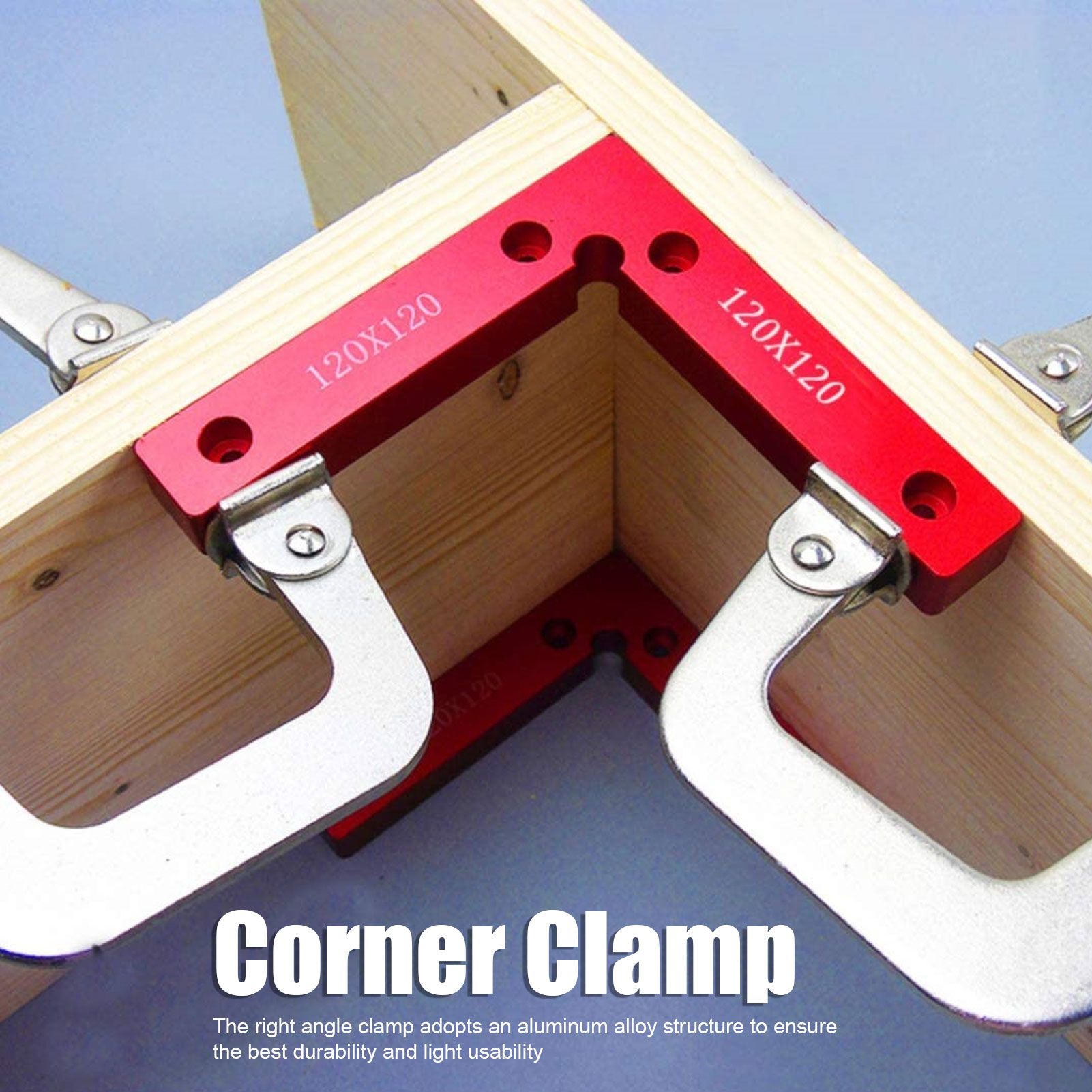2pcs Right Angle Clamps Aluminum Alloy Material Anodized Clear Scale Red 90 view 14