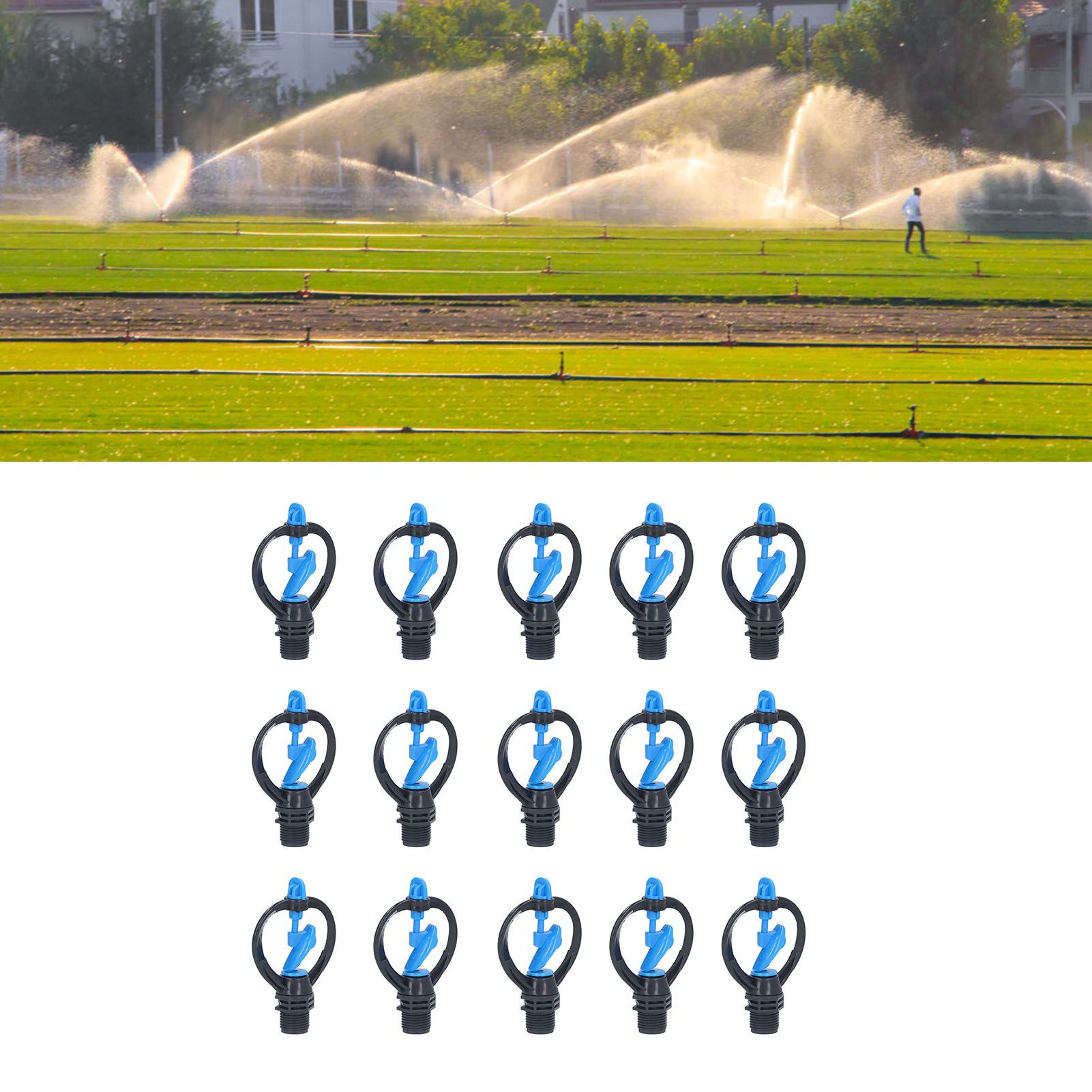 15Pcs Lawn Sprinkler Nozzle G1/2 External Thread 360° Automatic Rotation Mid view 11