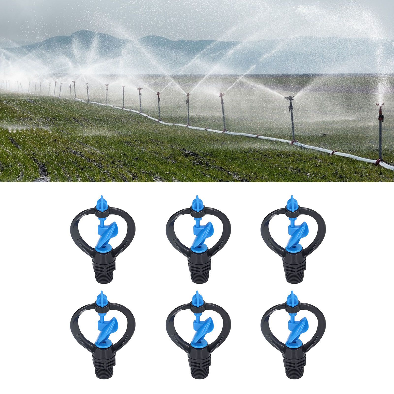 15Pcs Lawn Sprinkler Nozzle G1/2 External Thread 360° Automatic Rotation Mid view 12