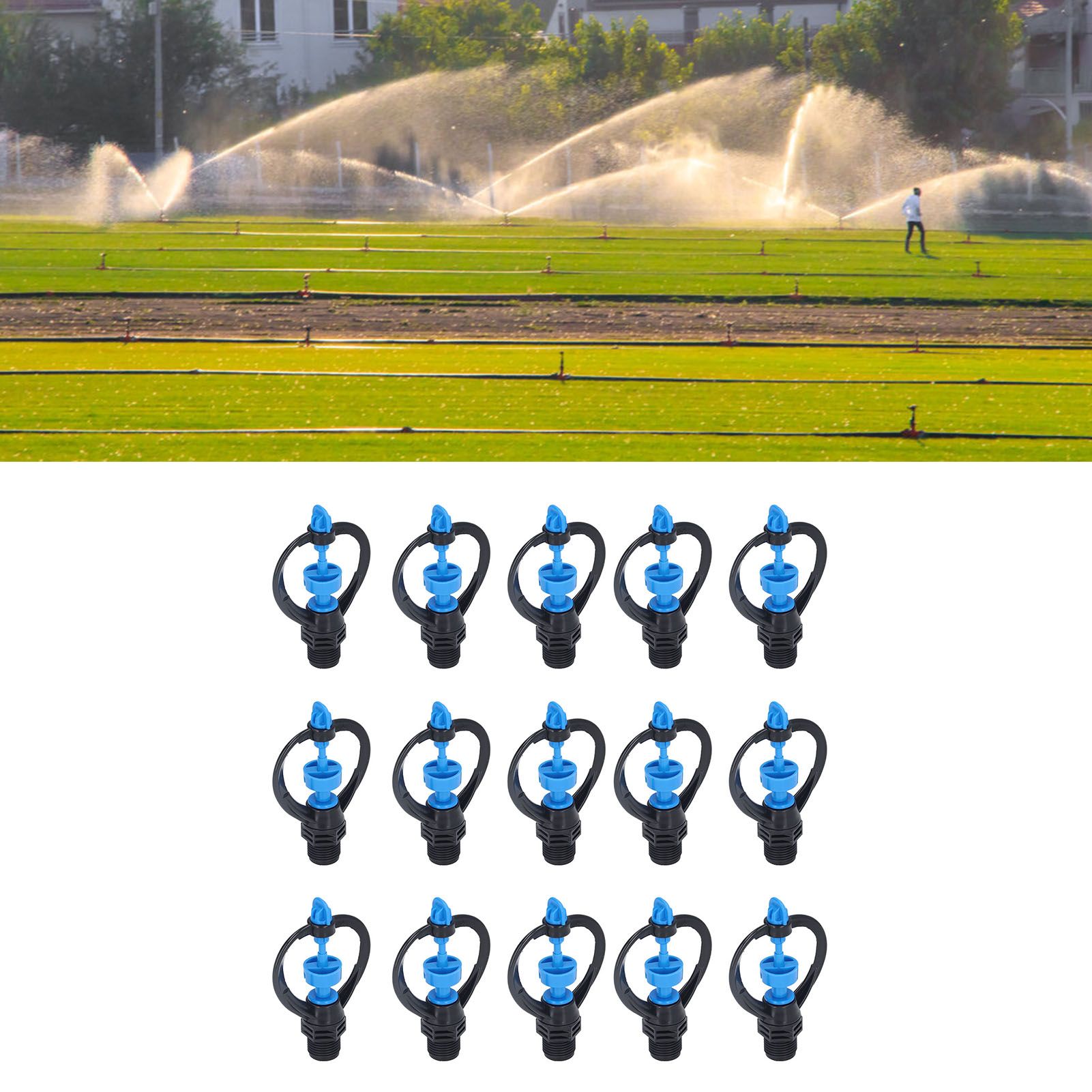 15Pcs Lawn Sprinkler Nozzle G1/2 External Thread 360° Automatic Rotation Mid view 11