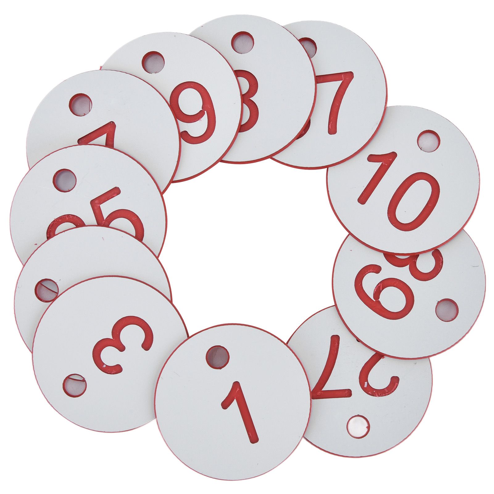 50Pcs Beehive Tag ABS Round Numbered Sign Labels with Hole Livestock view 4