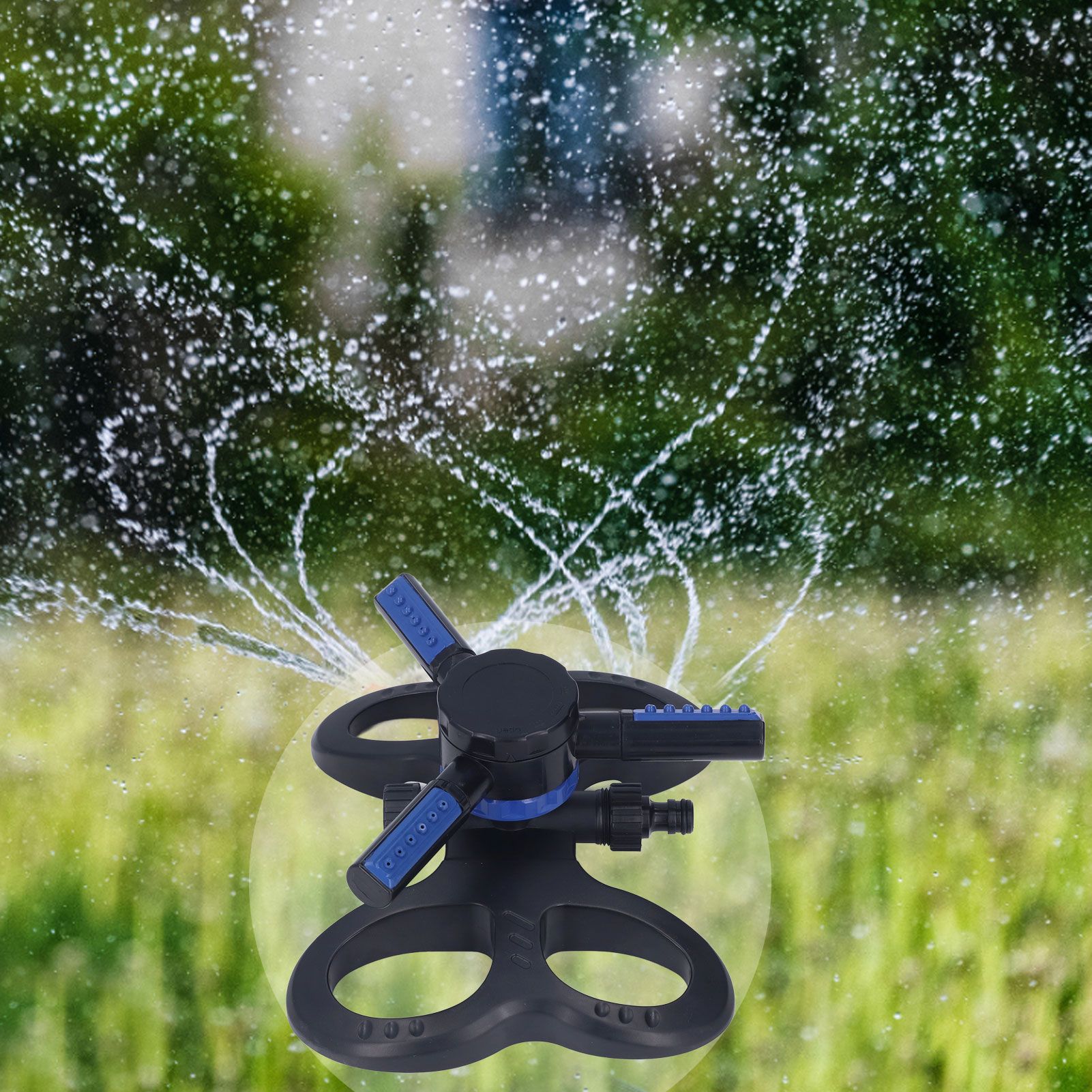 Lawn Sprinkler 360° Automatic Rotation Trifurcate Type with Quick Coupling for view 14