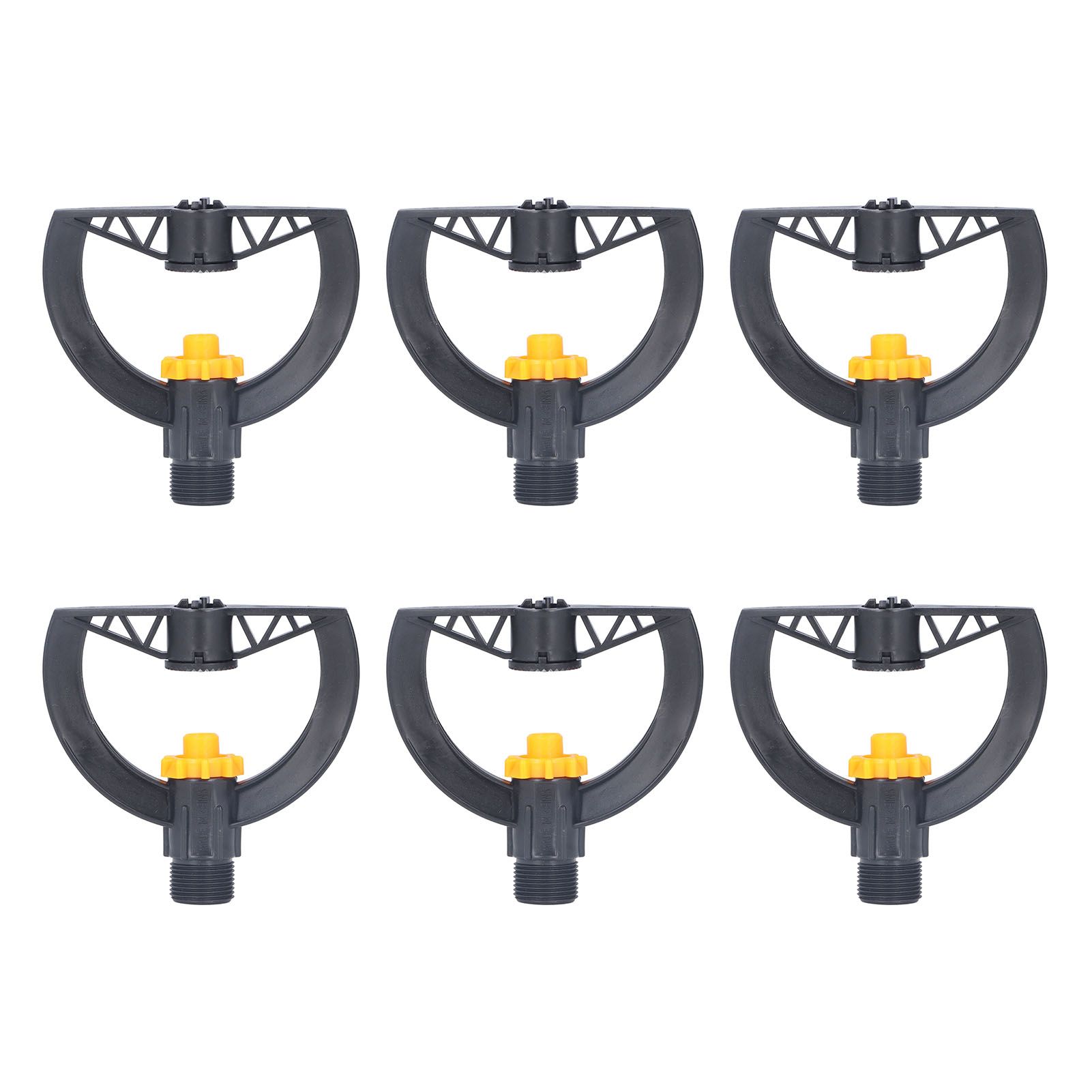 6pcs Irrigation Sprinkler Nozzle G3/4 Male Thread Plastic Black for view 2