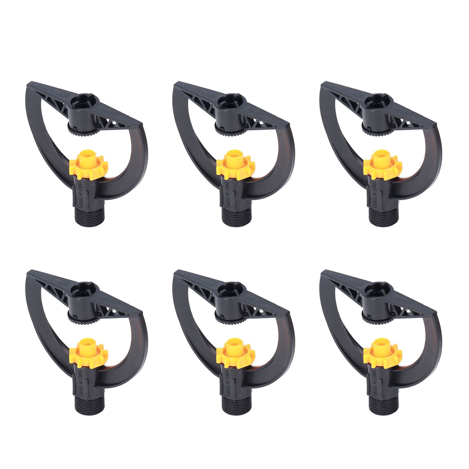 6pcs Irrigation Sprinkler Nozzle G3/4 Male Thread Plastic Black for view 3