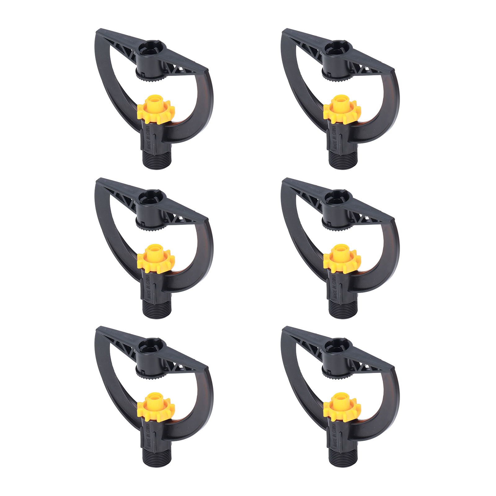 6pcs Irrigation Sprinkler Nozzle G3/4 Male Thread Plastic Black for view 4