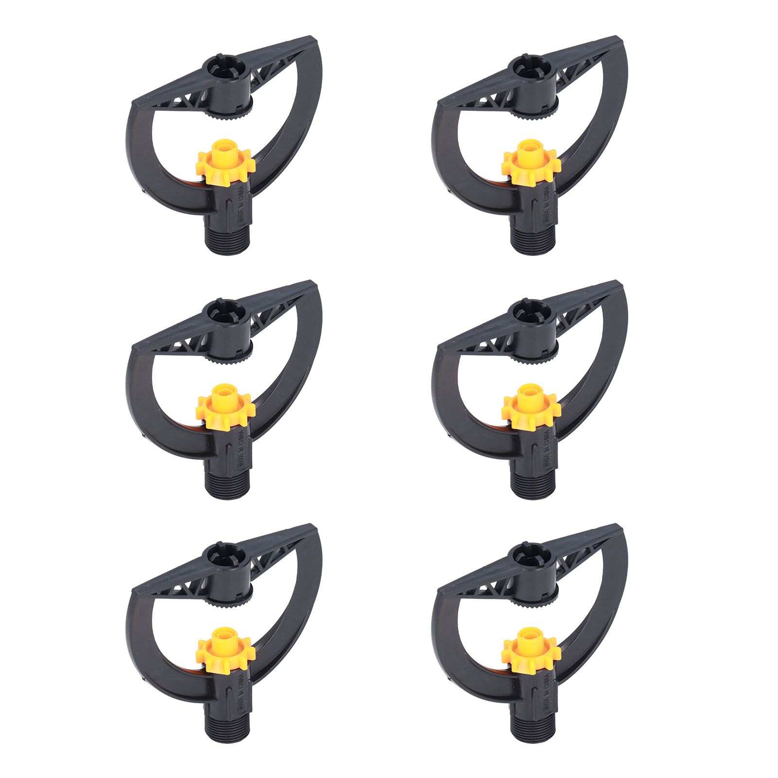 6pcs Irrigation Sprinkler Nozzle G3/4 Male Thread Plastic Black for view 6