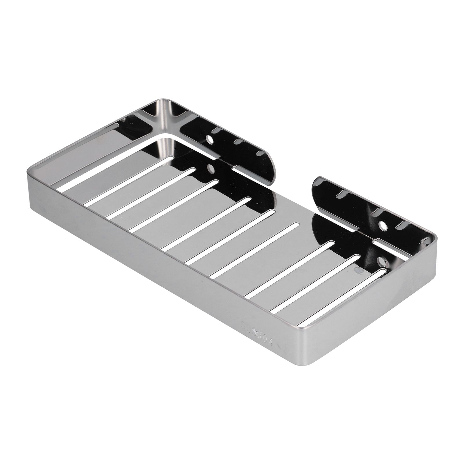 Soap Dish Shelf 304 Stainless Steel Bathroom Hollow Self Draining Wall Mounted view 2