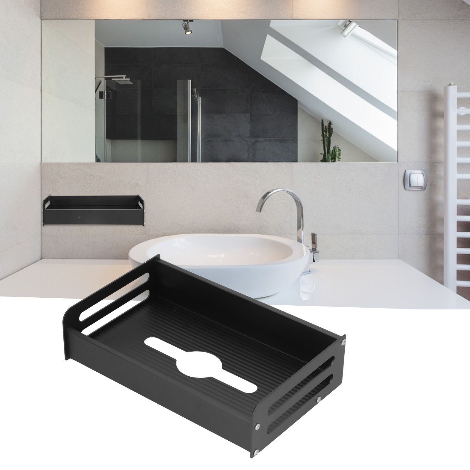 Rectangular Tissue Holder Space Aluminum Creative Can Put Mobile Phone view 12