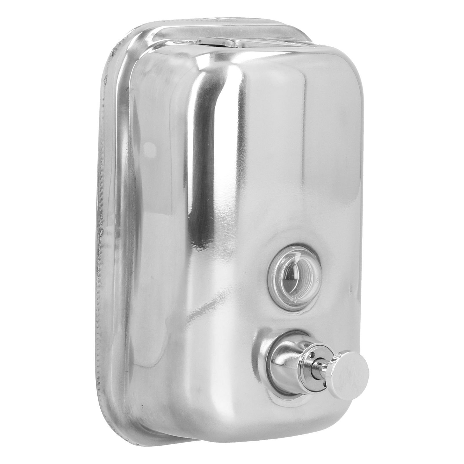 Soap Dispenser Manual Wall Mounted Stainless Steel Shower Gel Shampoo Hand view 2