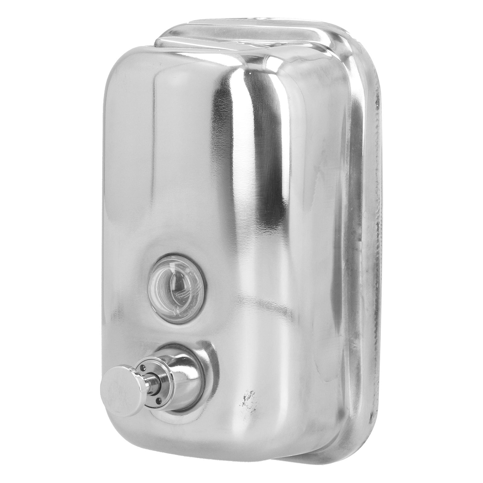 Soap Dispenser Manual Wall Mounted Stainless Steel Shower Gel Shampoo Hand view 4