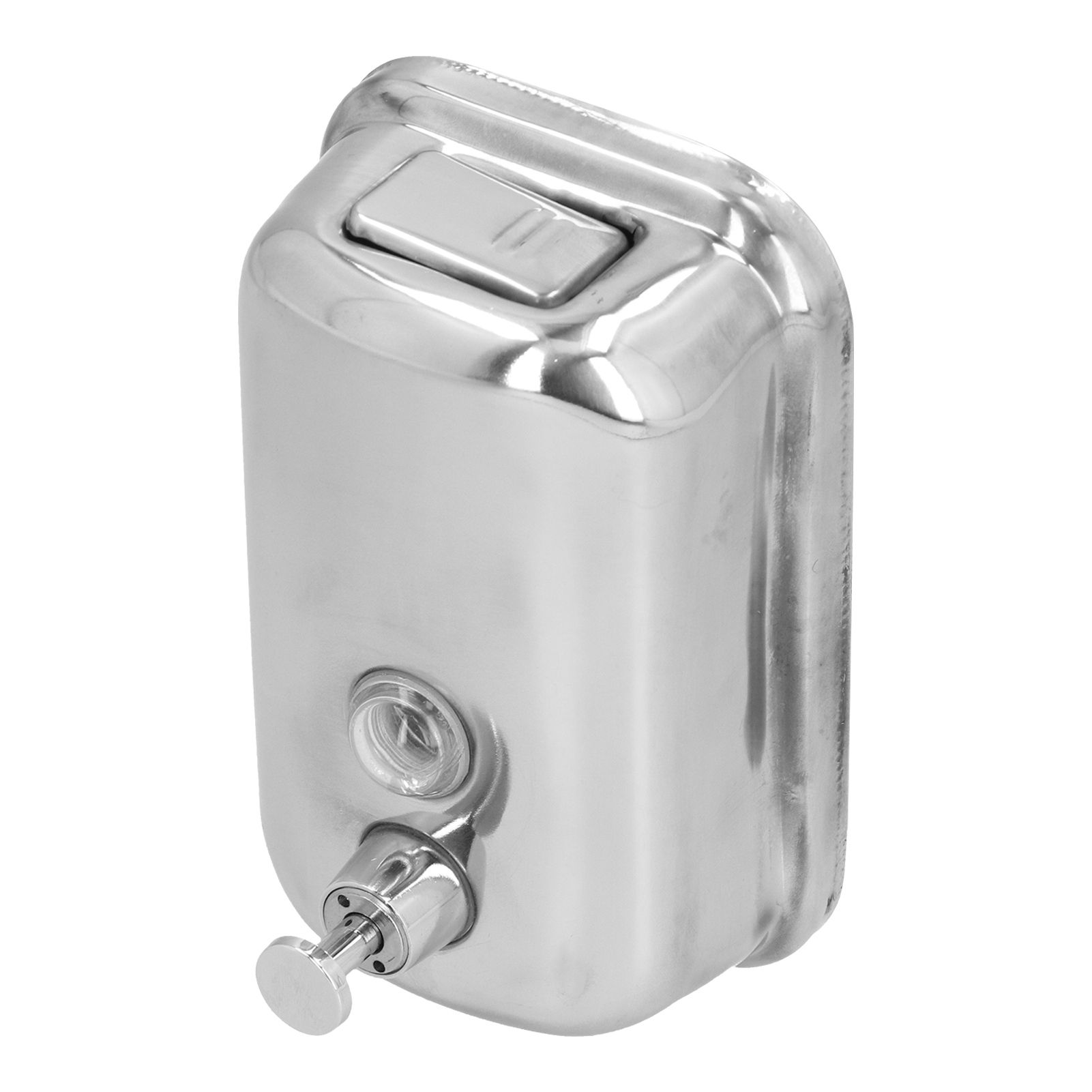 Soap Dispenser Manual Wall Mounted Stainless Steel Shower Gel Shampoo Hand view 6