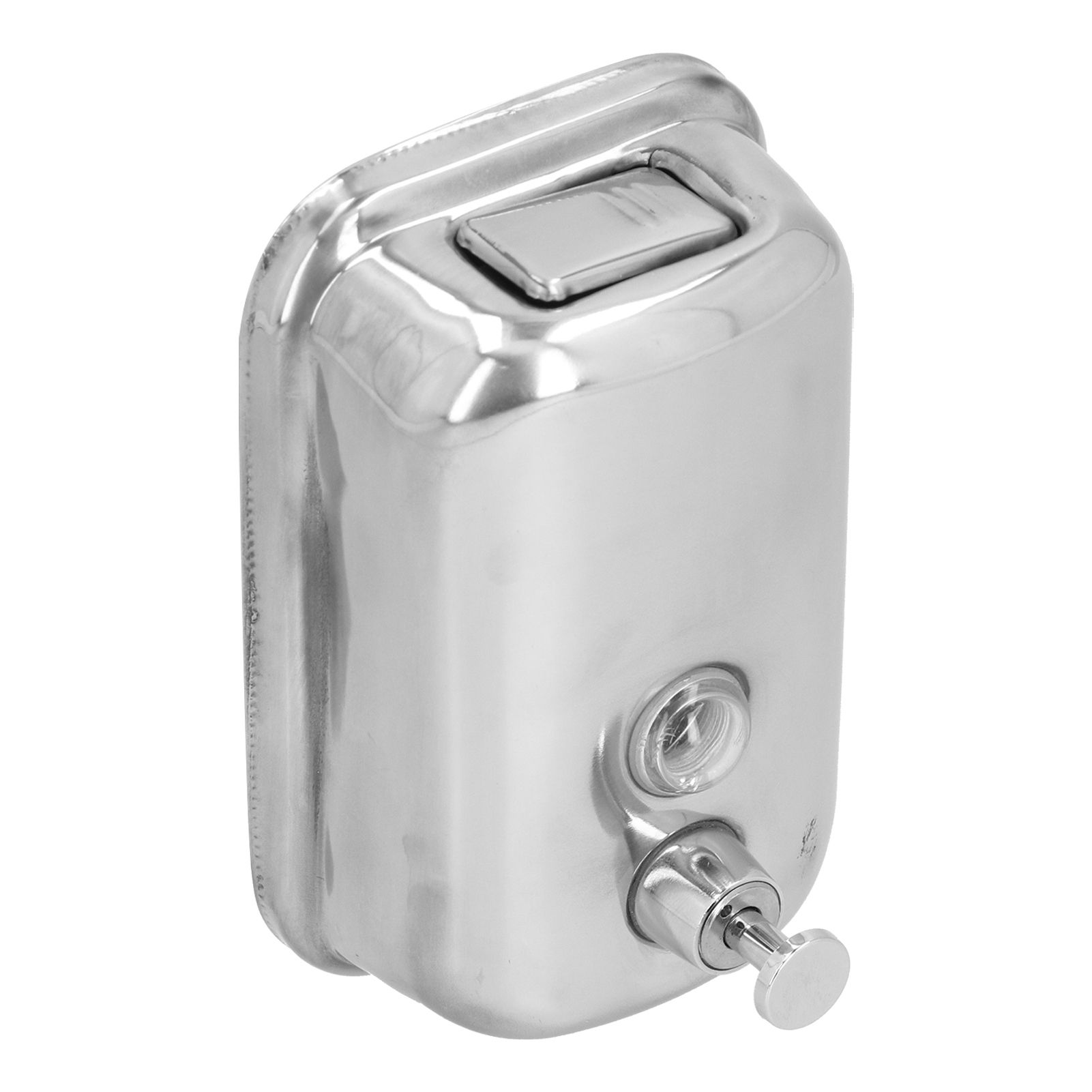 Soap Dispenser Manual Wall Mounted Stainless Steel Shower Gel Shampoo Hand view 7