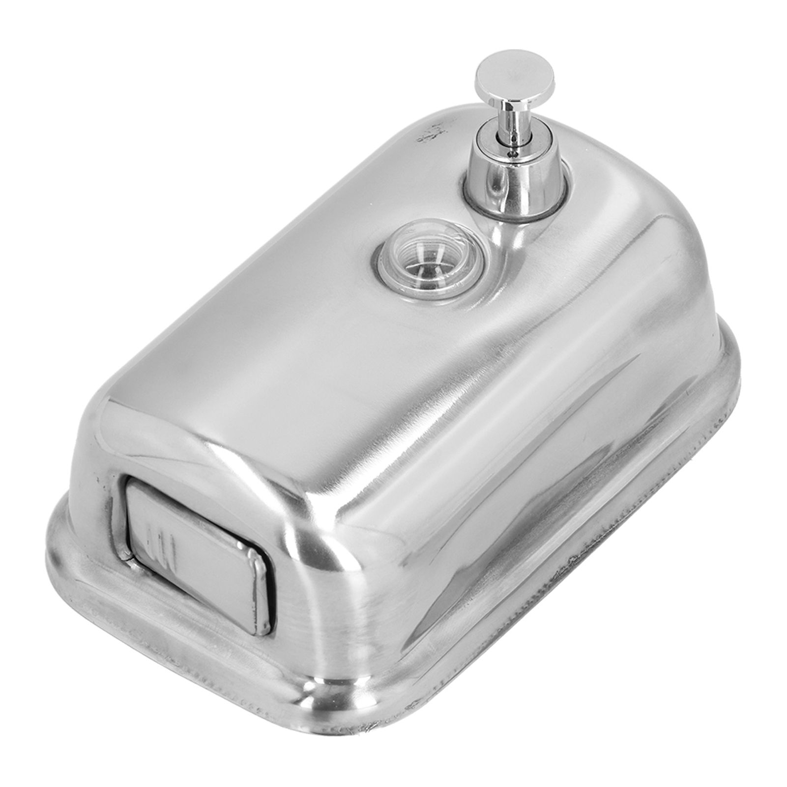Soap Dispenser Manual Wall Mounted Stainless Steel Shower Gel Shampoo Hand view 8